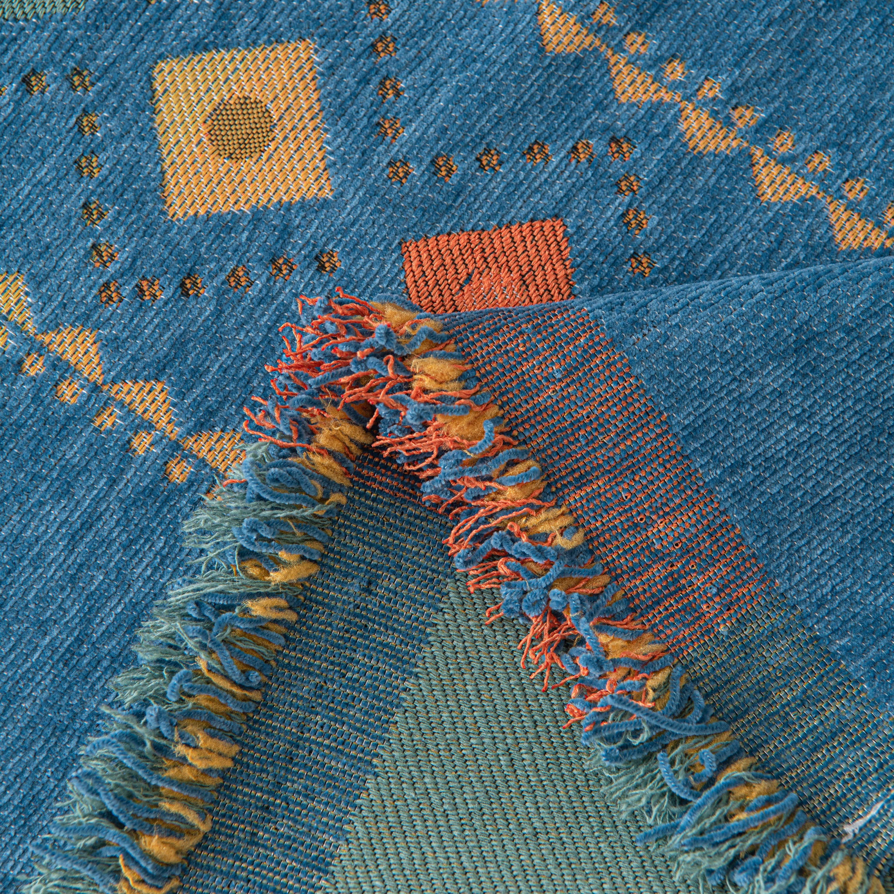 Bohemian Geometric Sofa Throw Cover, Cozy & Protective Ethnic-inspired Couch Cover