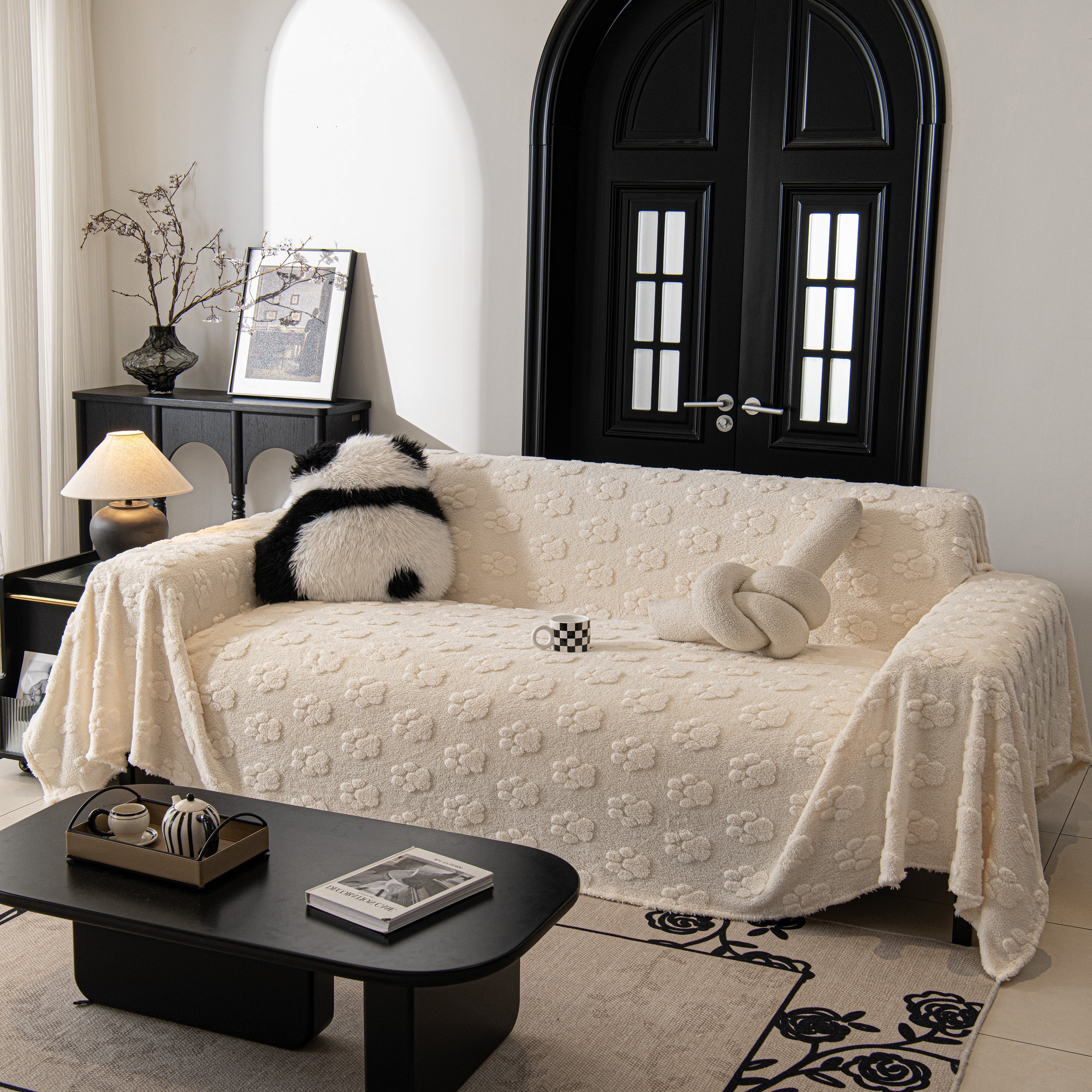 Plush Jacquard Blankets For The Sofa Soft Slipcover Sectional Cover Throws For Sofas