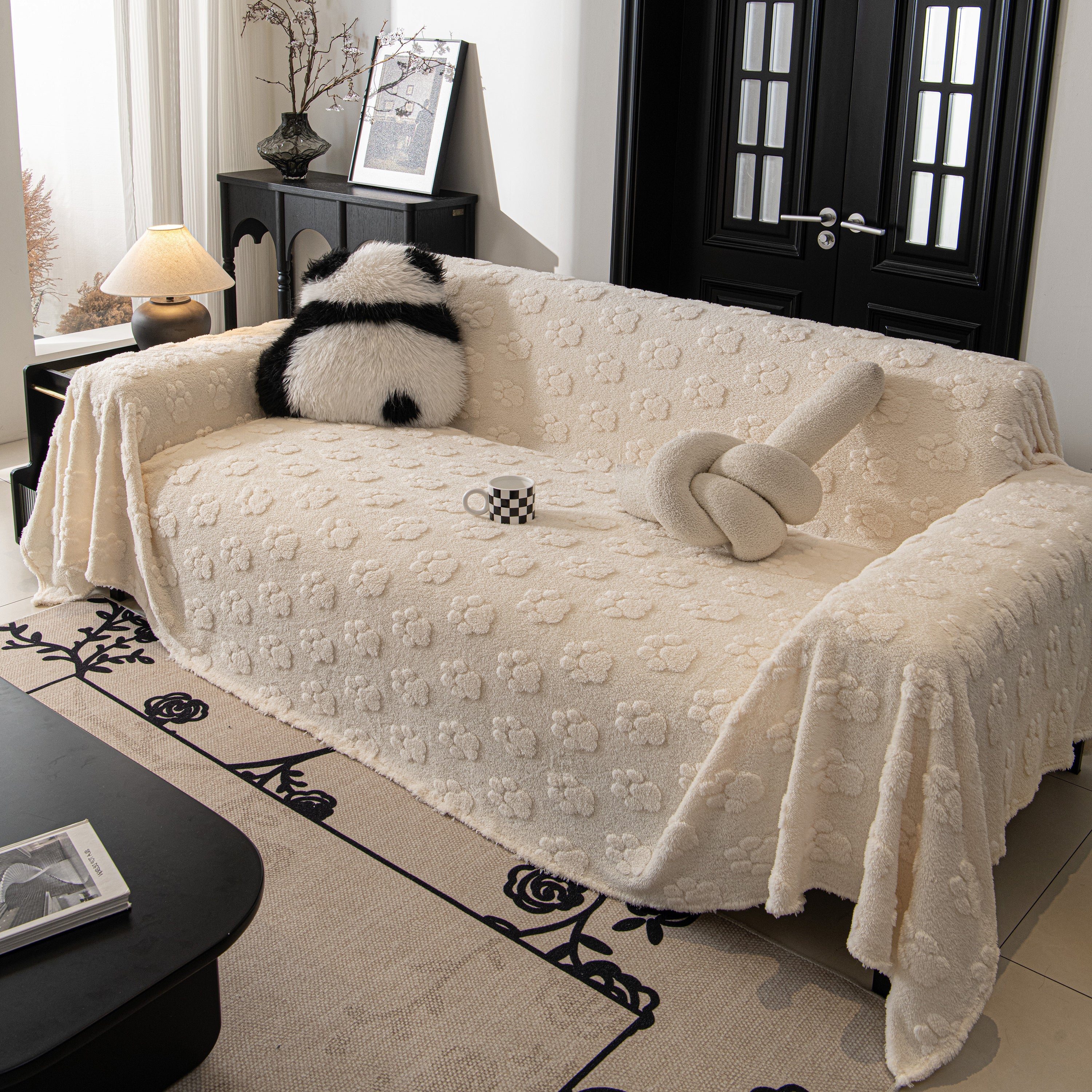 Plush Jacquard Blankets For The Sofa Soft Slipcover Sectional Cover Throws For Sofas