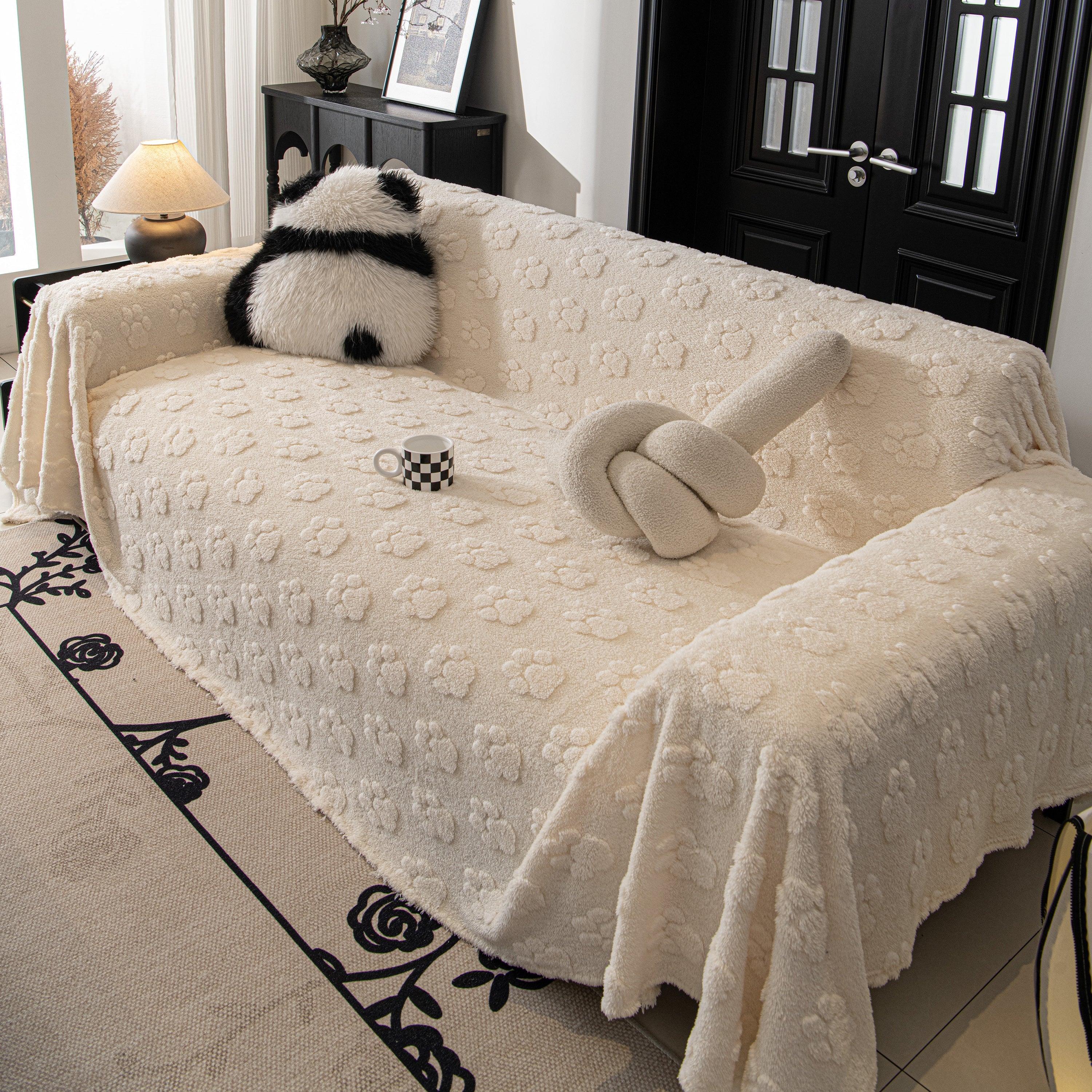 Plush Jacquard Blankets For The Sofa Soft Slipcover Sectional Cover Throws For Sofas