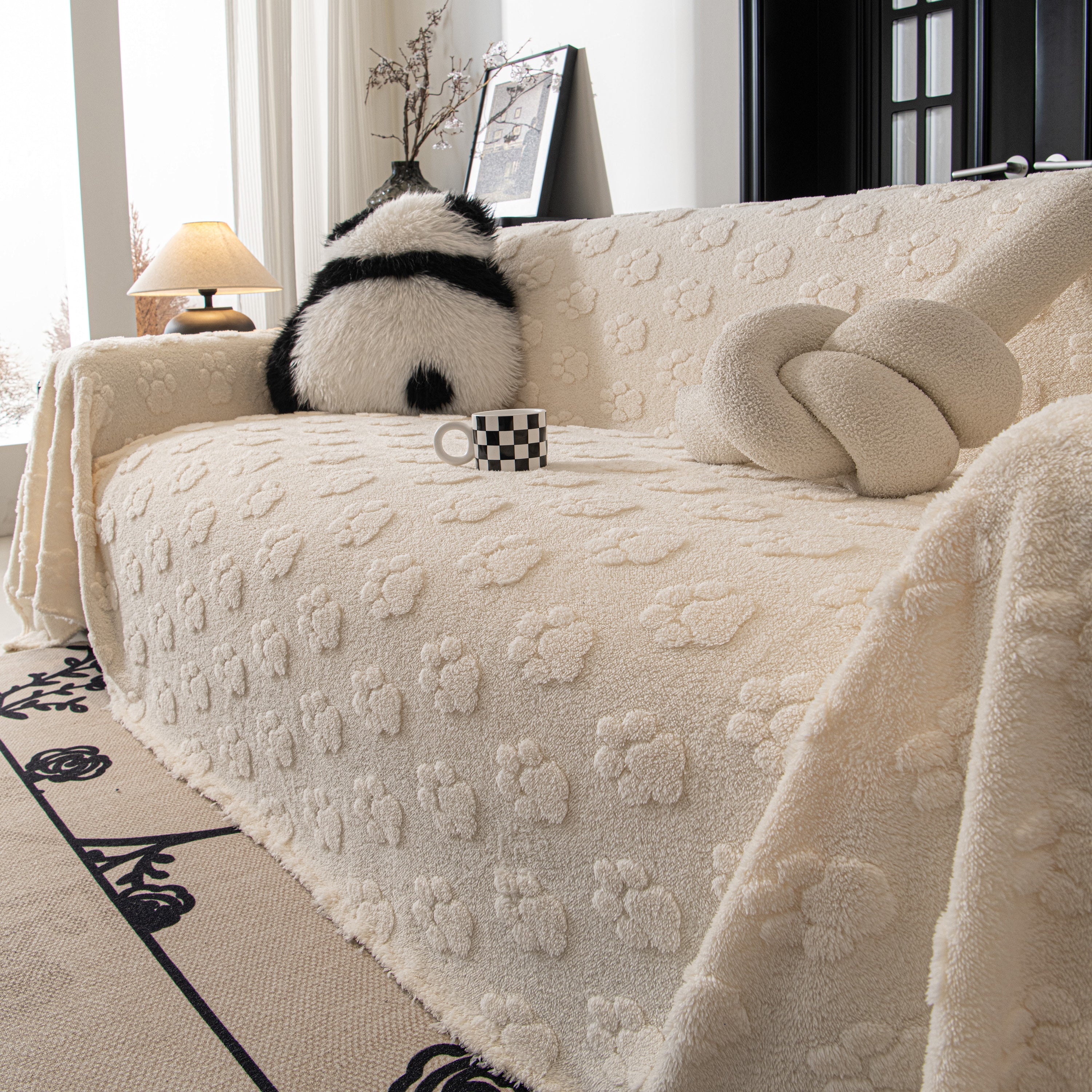 Plush Jacquard Blankets For The Sofa Soft Slipcover Sectional Cover Throws For Sofas