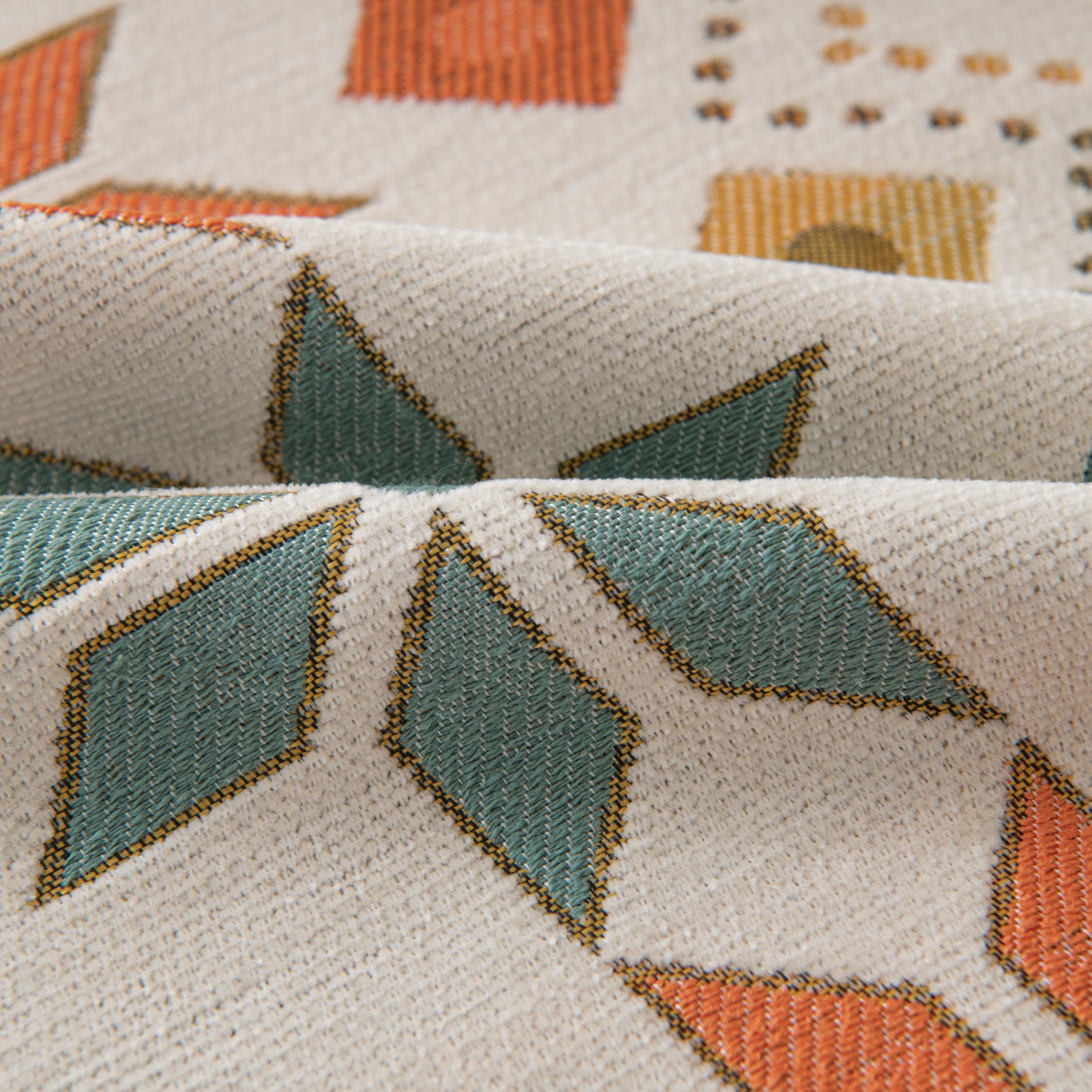 Bohemian Geometric Sofa Throw Cover, Cozy & Protective Ethnic-inspired Couch Cover