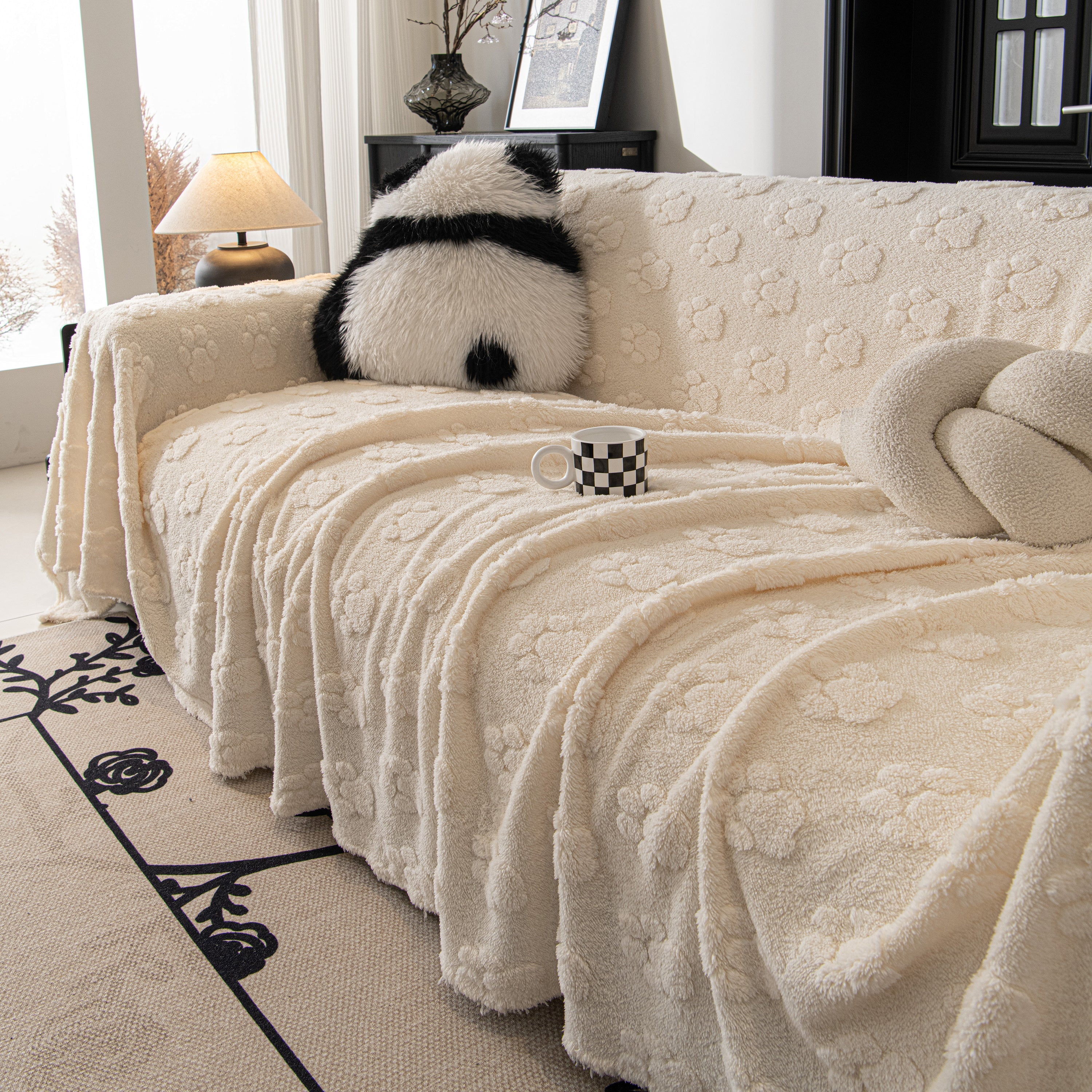 Plush Jacquard Blankets For The Sofa Soft Slipcover Sectional Cover Throws For Sofas
