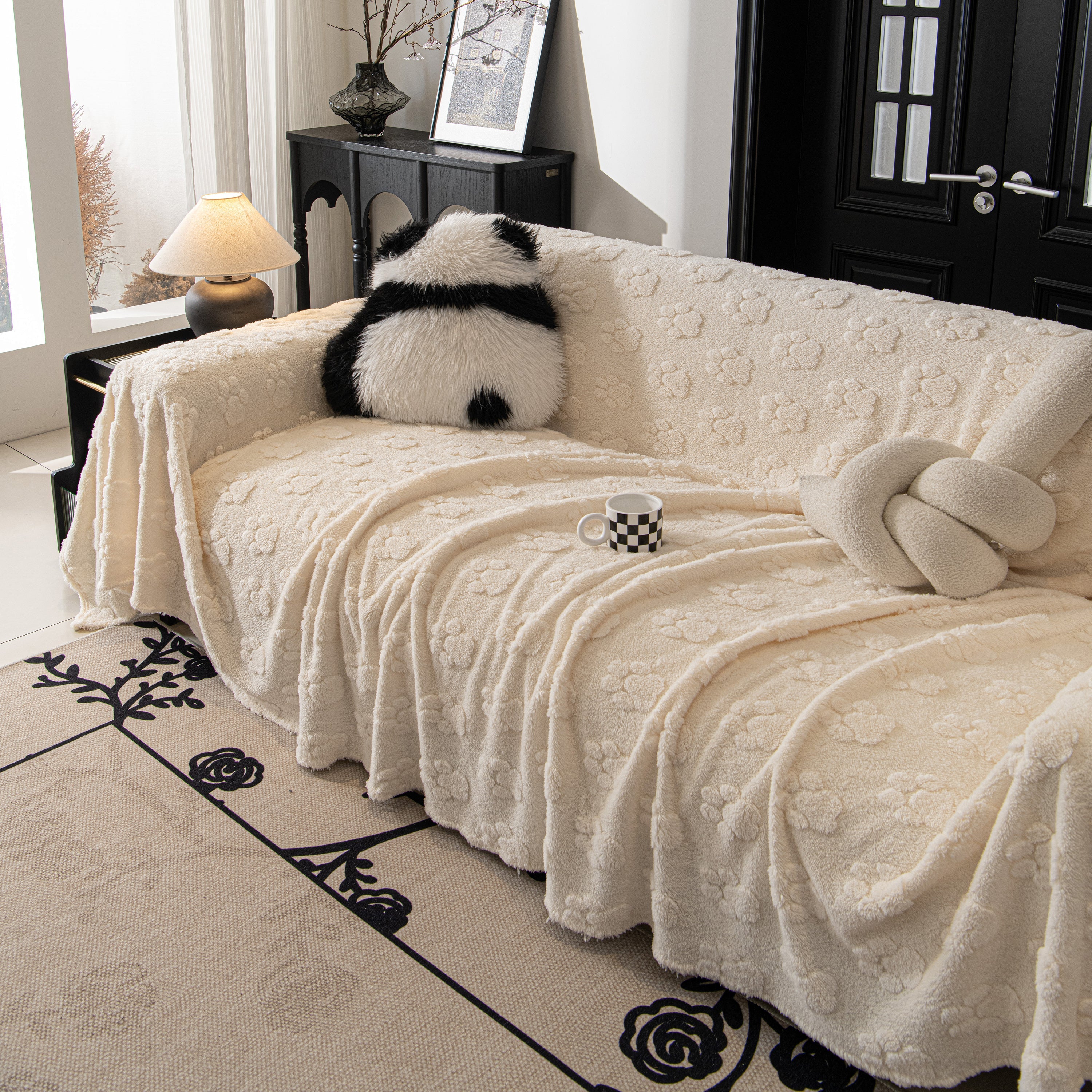 Plush Jacquard Blankets For The Sofa Soft Slipcover Sectional Cover Throws For Sofas