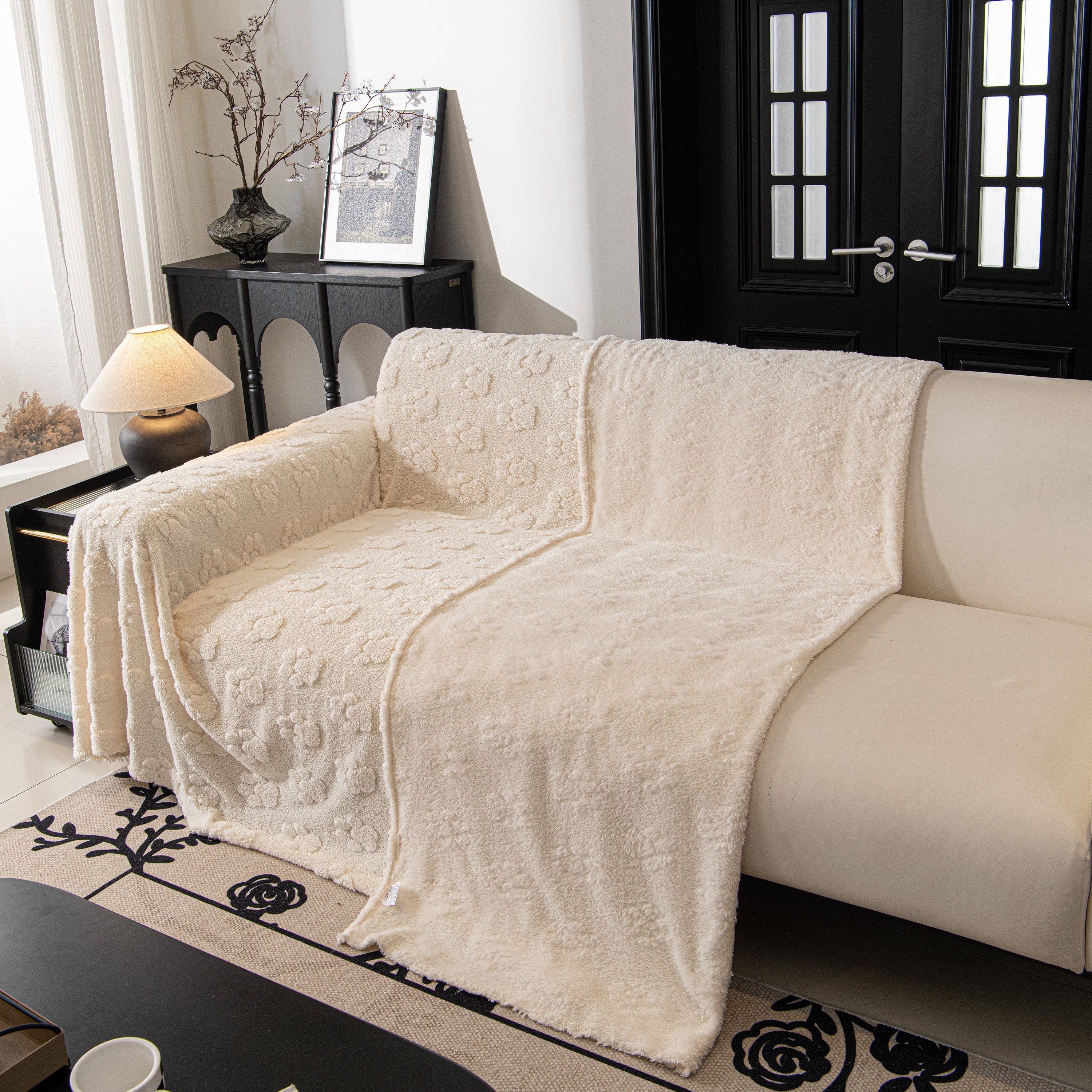 Plush Jacquard Blankets For The Sofa Soft Slipcover Sectional Cover Throws For Sofas