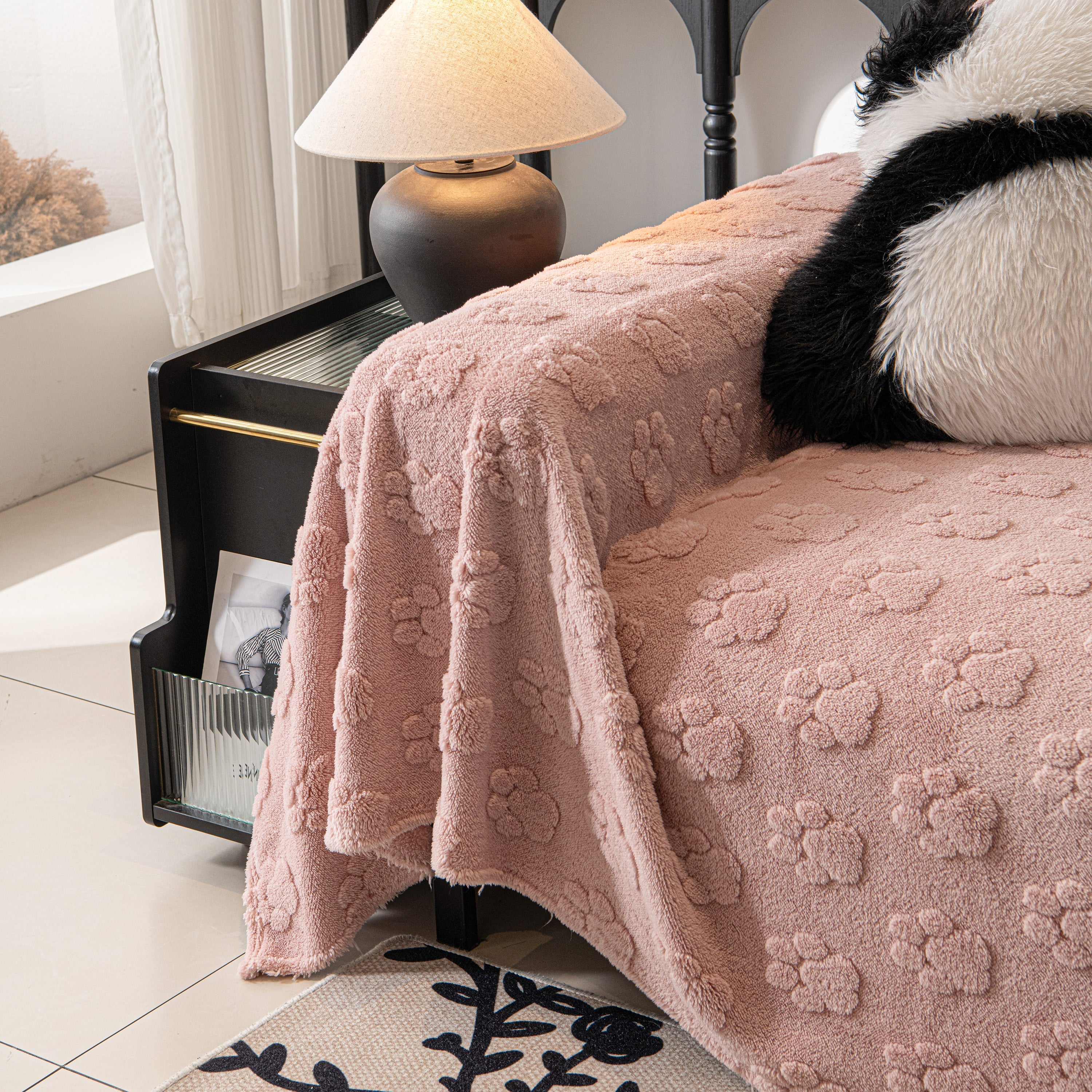 Plush Jacquard Blankets For The Sofa Soft Slipcover Sectional Cover Throws For Sofas