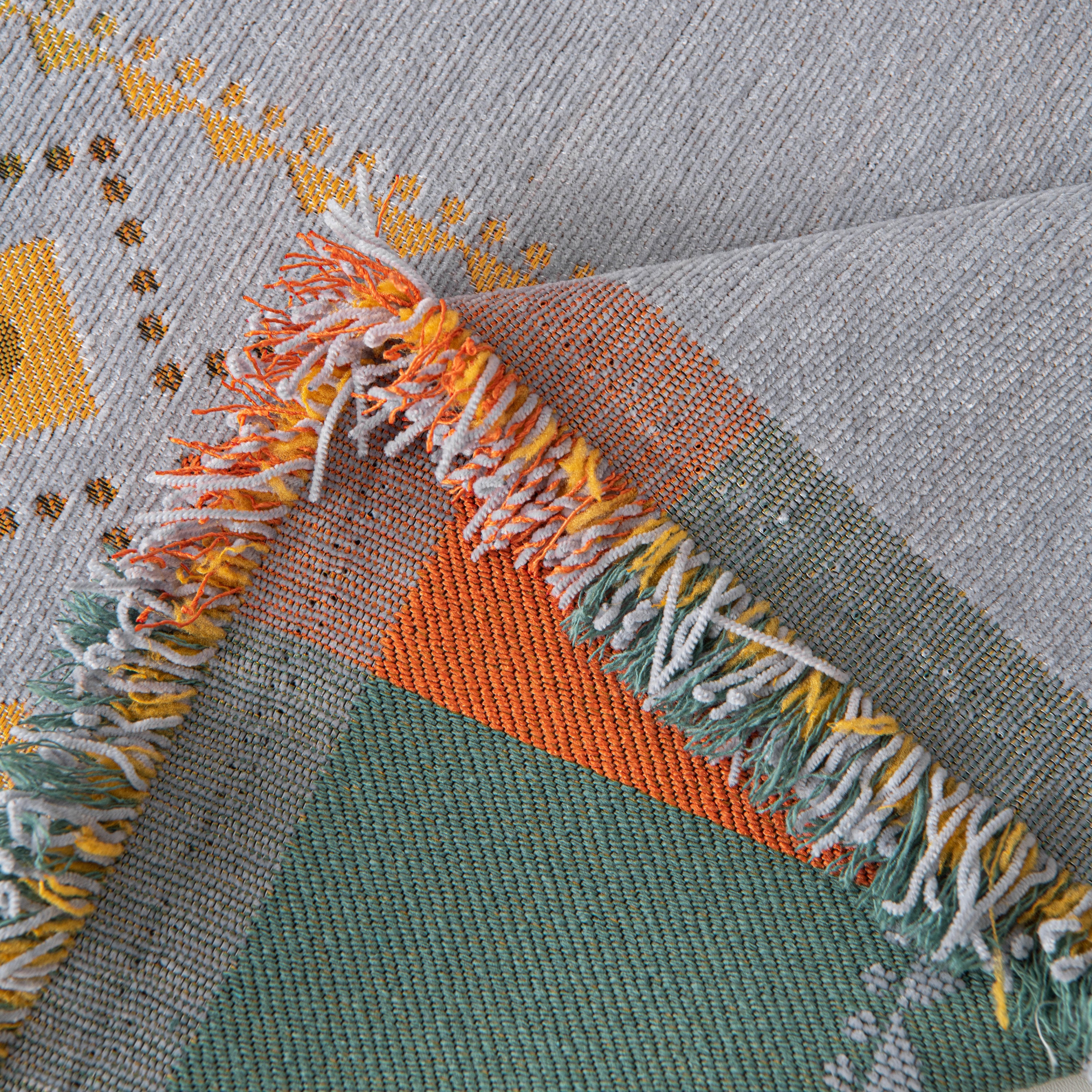 Bohemian Geometric Sofa Throw Cover, Cozy & Protective Ethnic-inspired Couch Cover