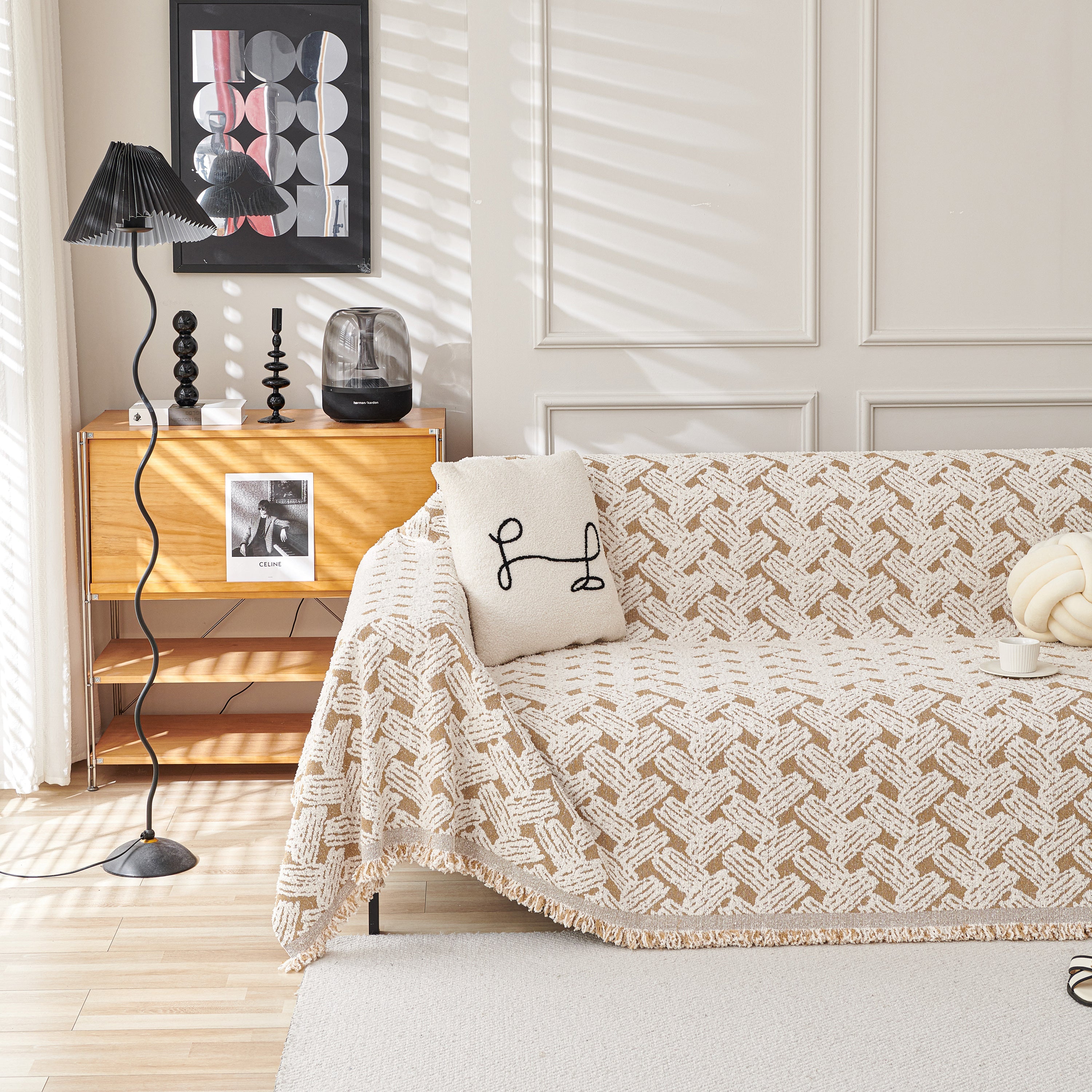 Oversized Reversible Couch Covers Sheet Blanket, L-shape U-shaped Sectional Protector For Cats Dogs
