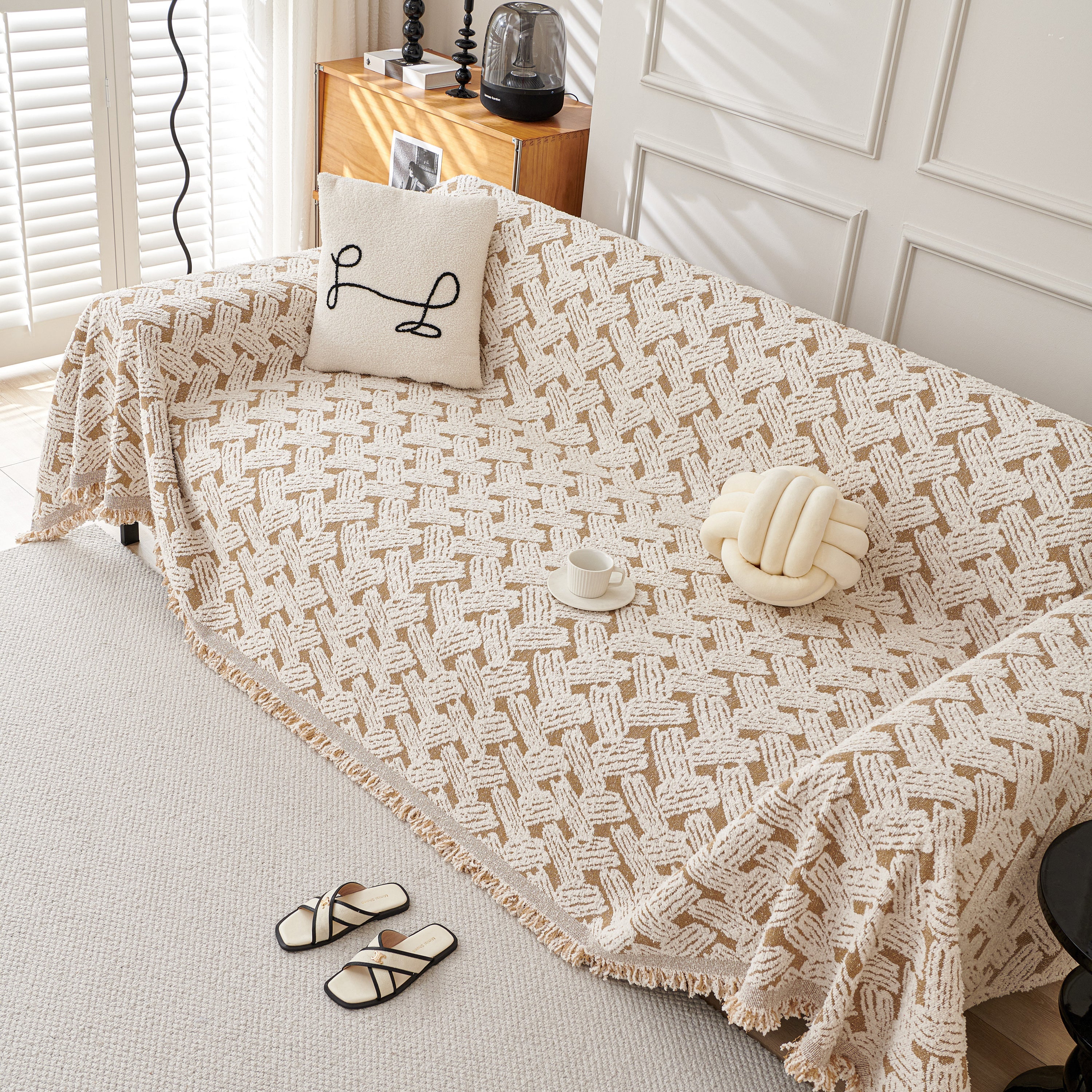 Oversized Reversible Couch Covers Sheet Blanket, L-shape U-shaped Sectional Protector For Cats Dogs