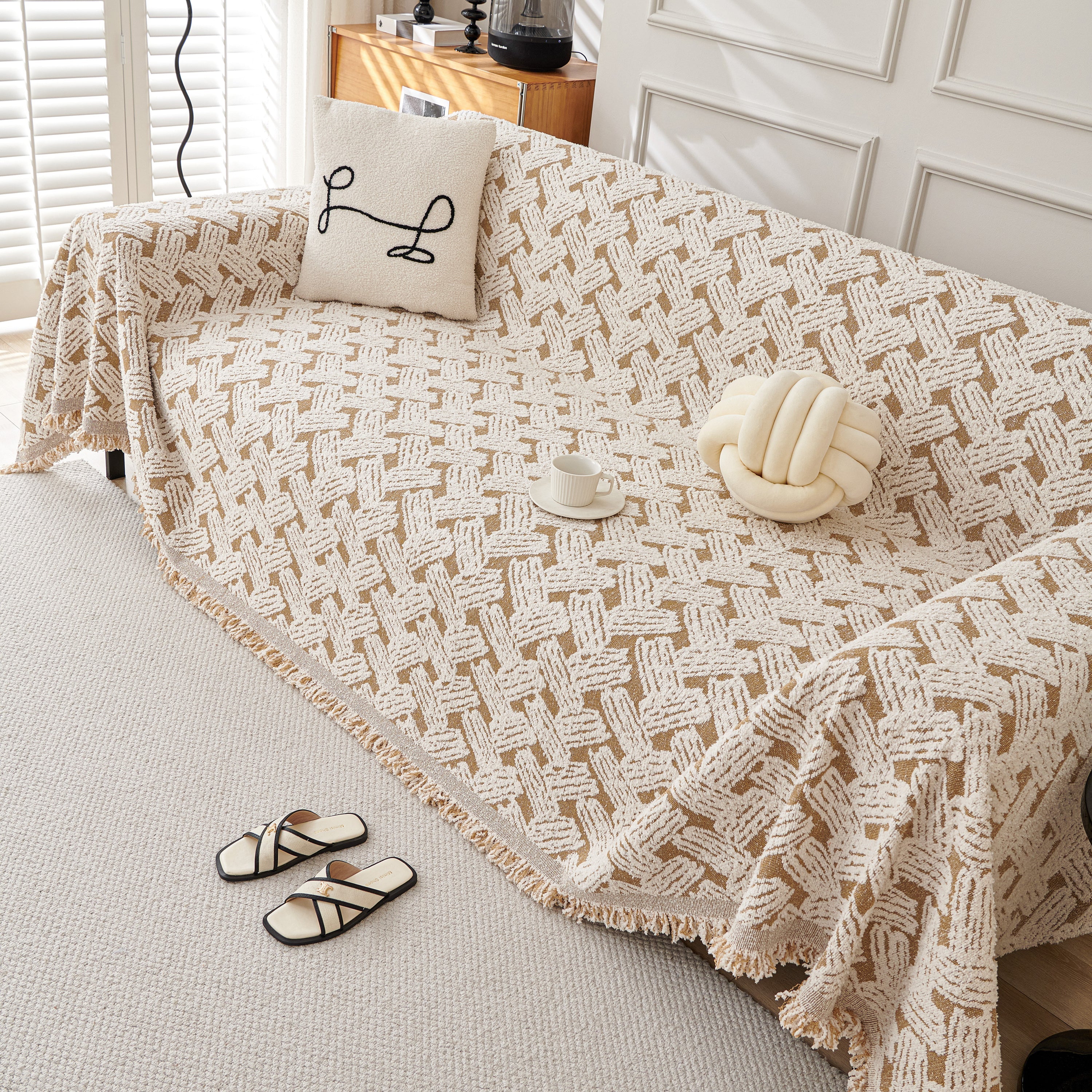 Oversized Reversible Couch Covers Sheet Blanket, L-shape U-shaped Sectional Protector For Cats Dogs