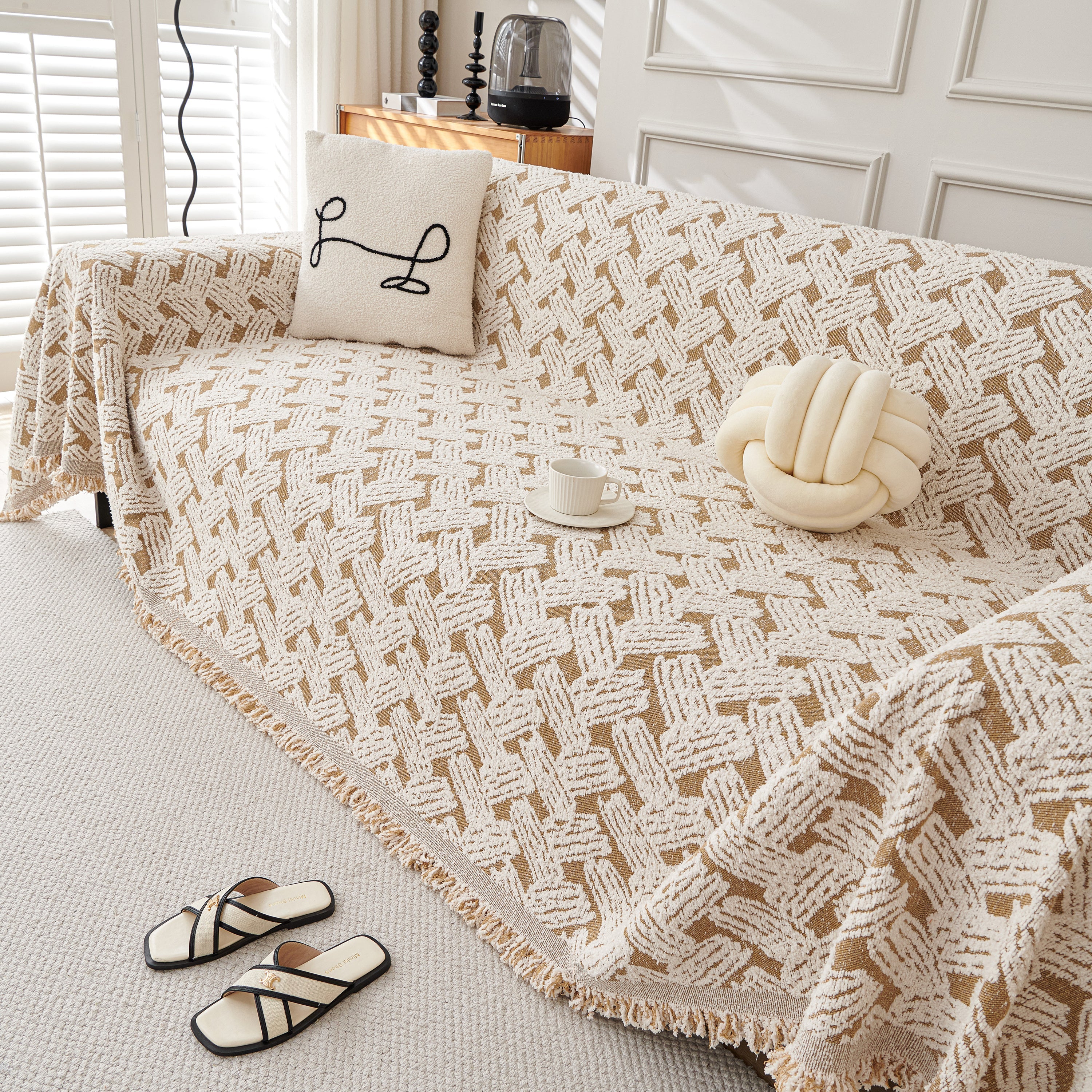 Oversized Reversible Couch Covers Sheet Blanket, L-shape U-shaped Sectional Protector For Cats Dogs