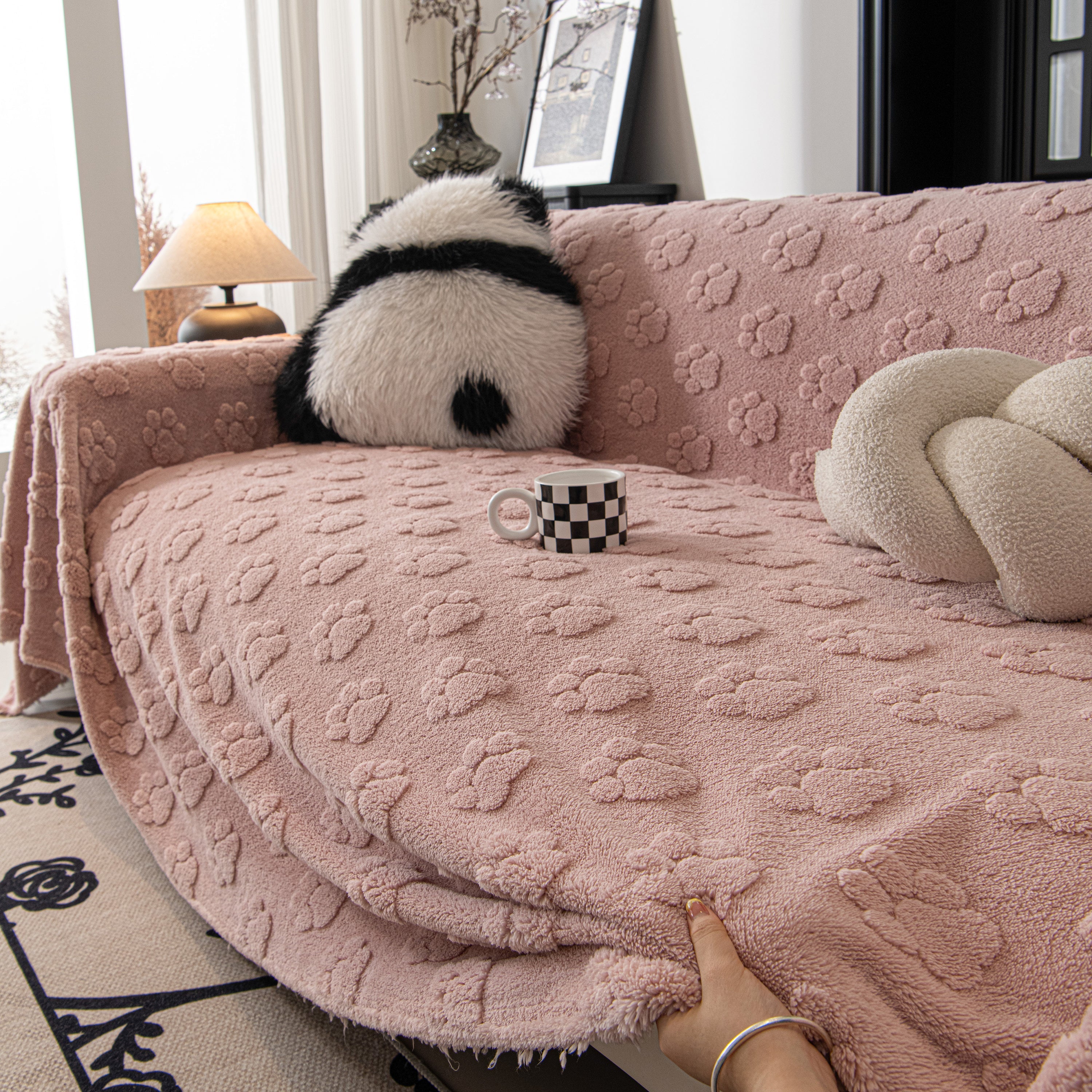 Plush Jacquard Blankets For The Sofa Soft Slipcover Sectional Cover Throws For Sofas