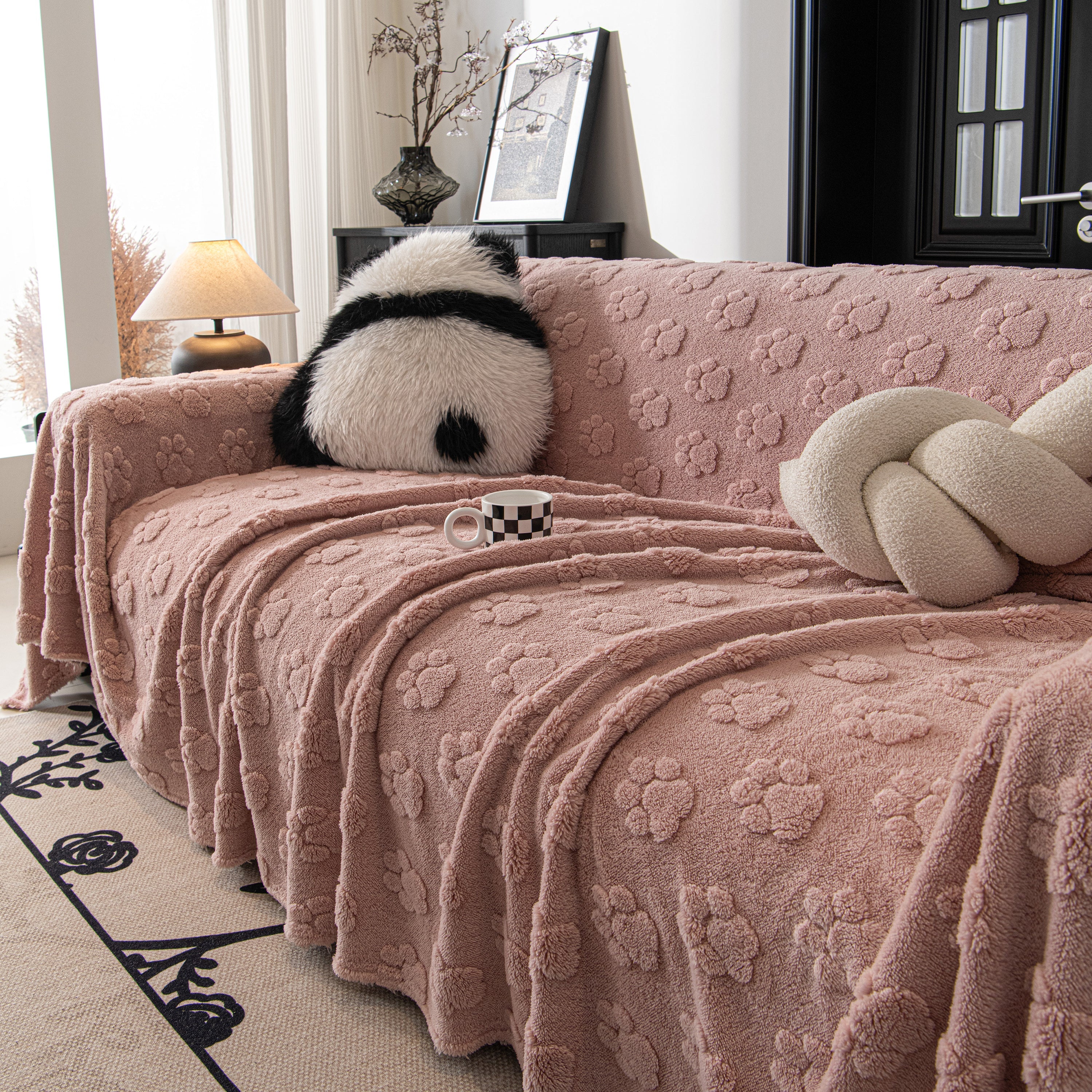 Plush Jacquard Blankets For The Sofa Soft Slipcover Sectional Cover Throws For Sofas