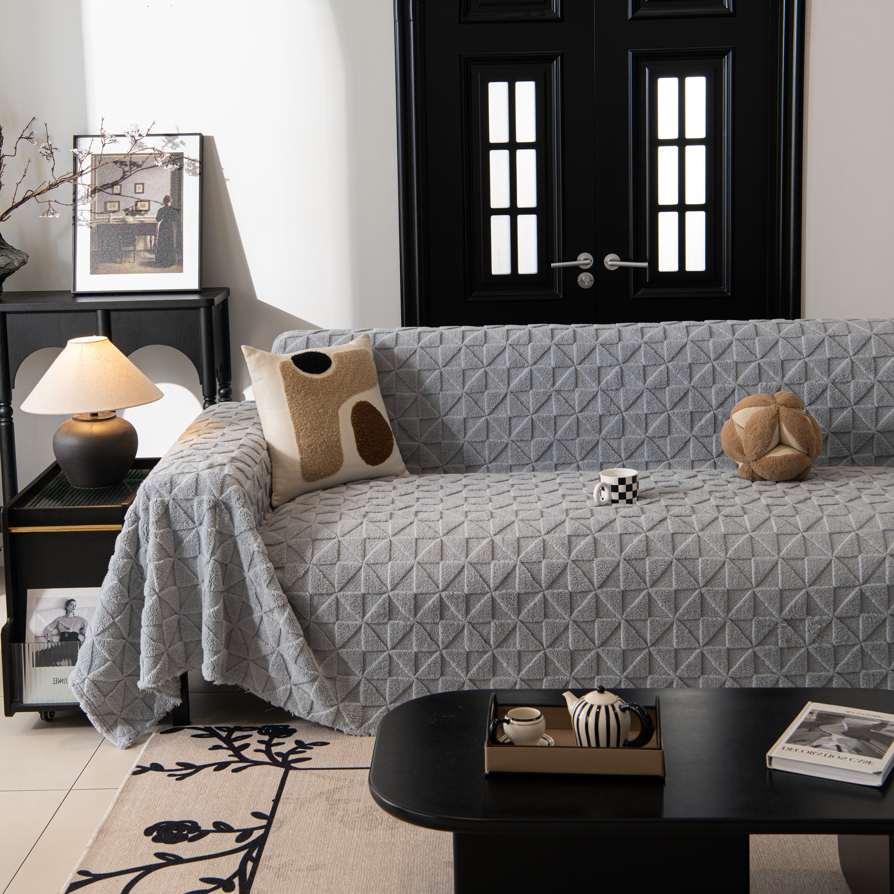 Plush Soft Couch Cover For Sofa And Furniture Lightweight Throw Blankets For Sectional Couch