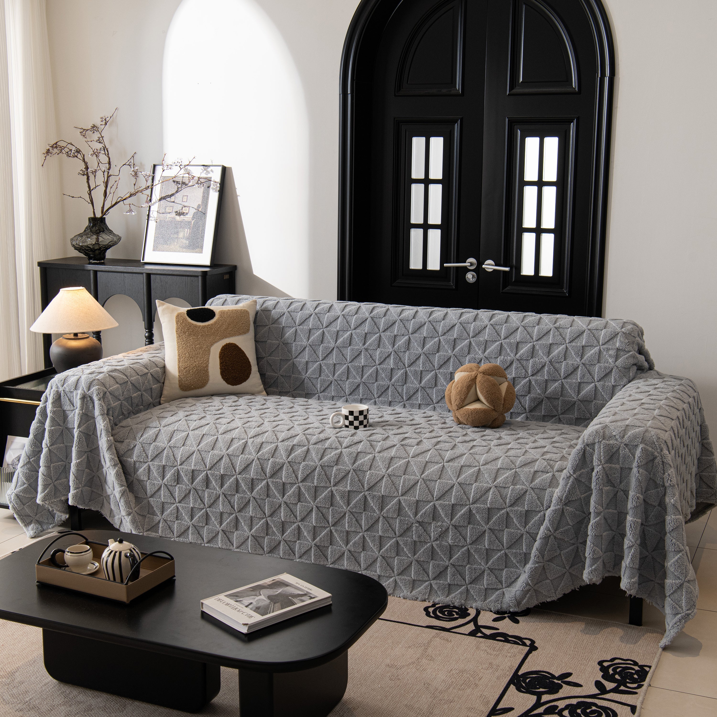 Plush Soft Couch Cover For Sofa And Furniture Lightweight Throw Blankets For Sectional Couch