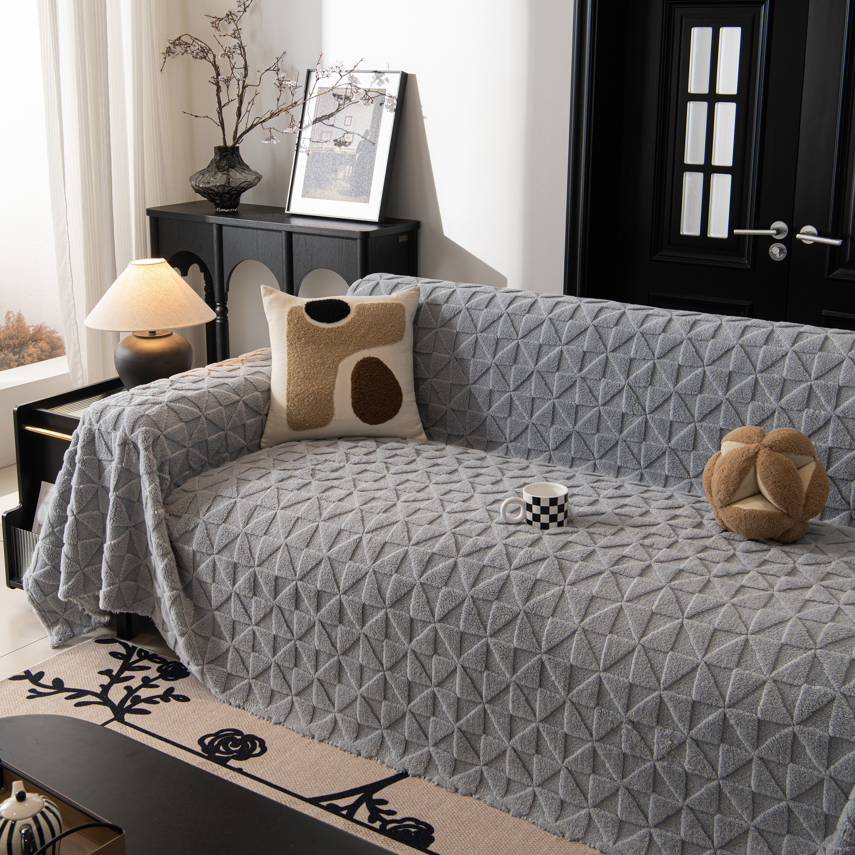 Plush Soft Couch Cover For Sofa And Furniture Lightweight Throw Blankets For Sectional Couch