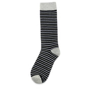 Black, White, And Grey Striped Socks