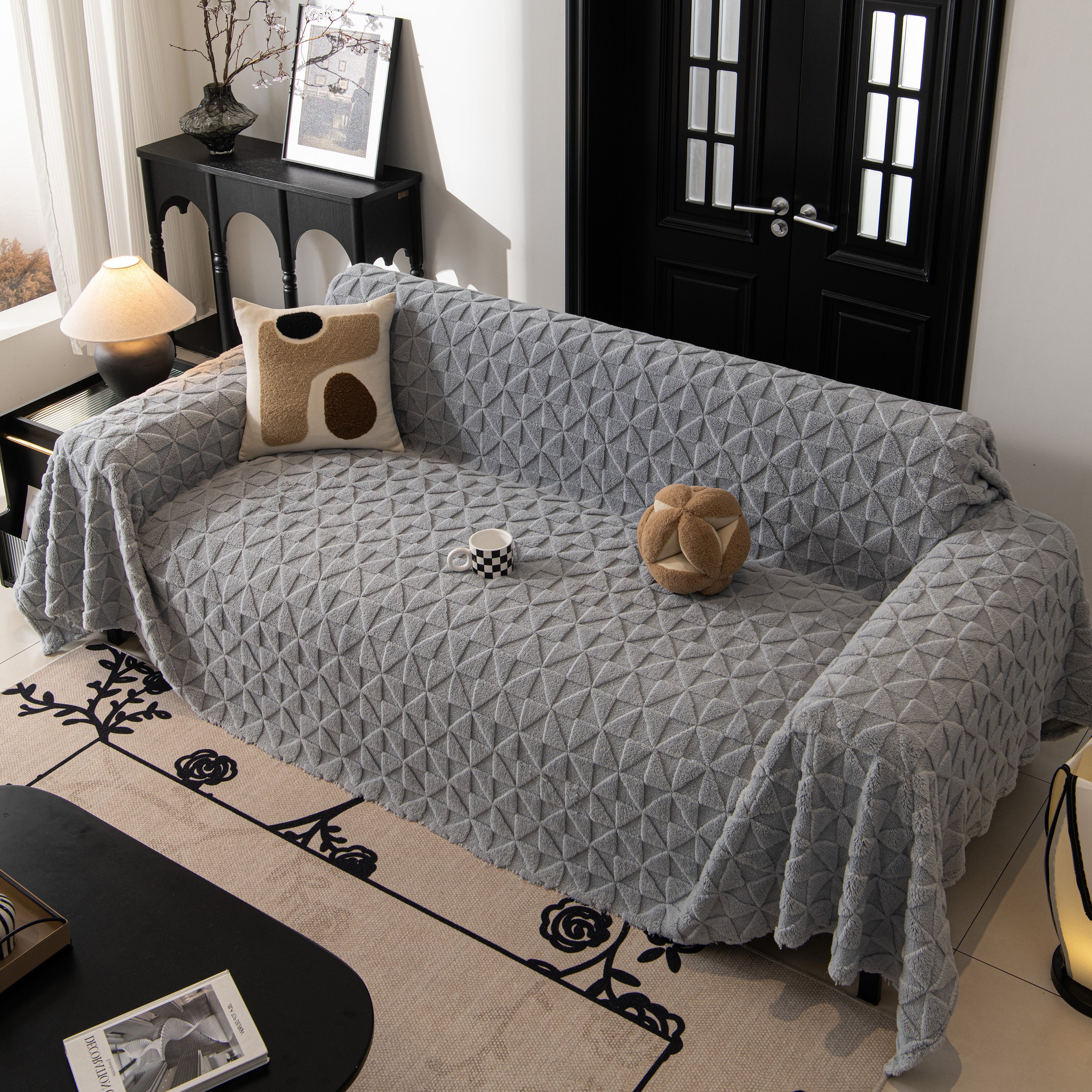Plush Soft Couch Cover For Sofa And Furniture Lightweight Throw Blankets For Sectional Couch