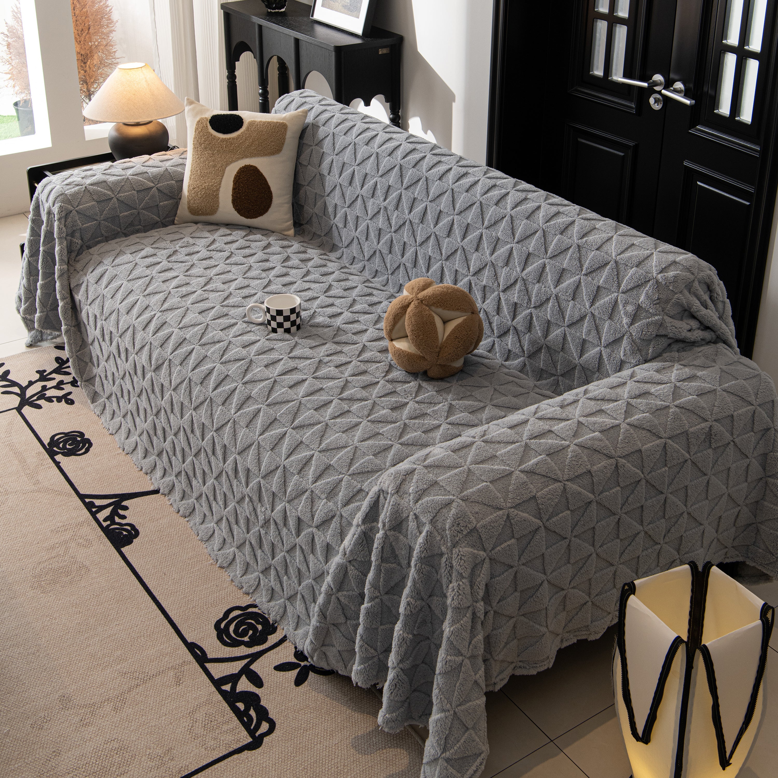 Plush Soft Couch Cover For Sofa And Furniture Lightweight Throw Blankets For Sectional Couch