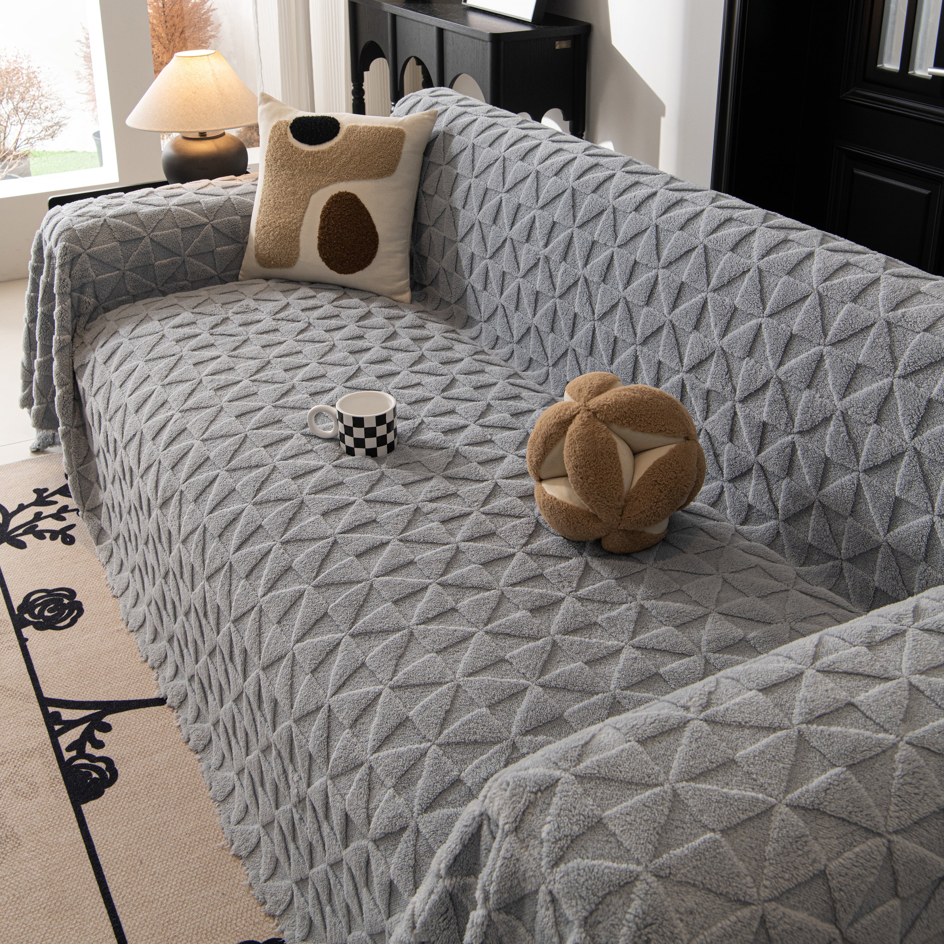 Plush Soft Couch Cover For Sofa And Furniture Lightweight Throw Blankets For Sectional Couch