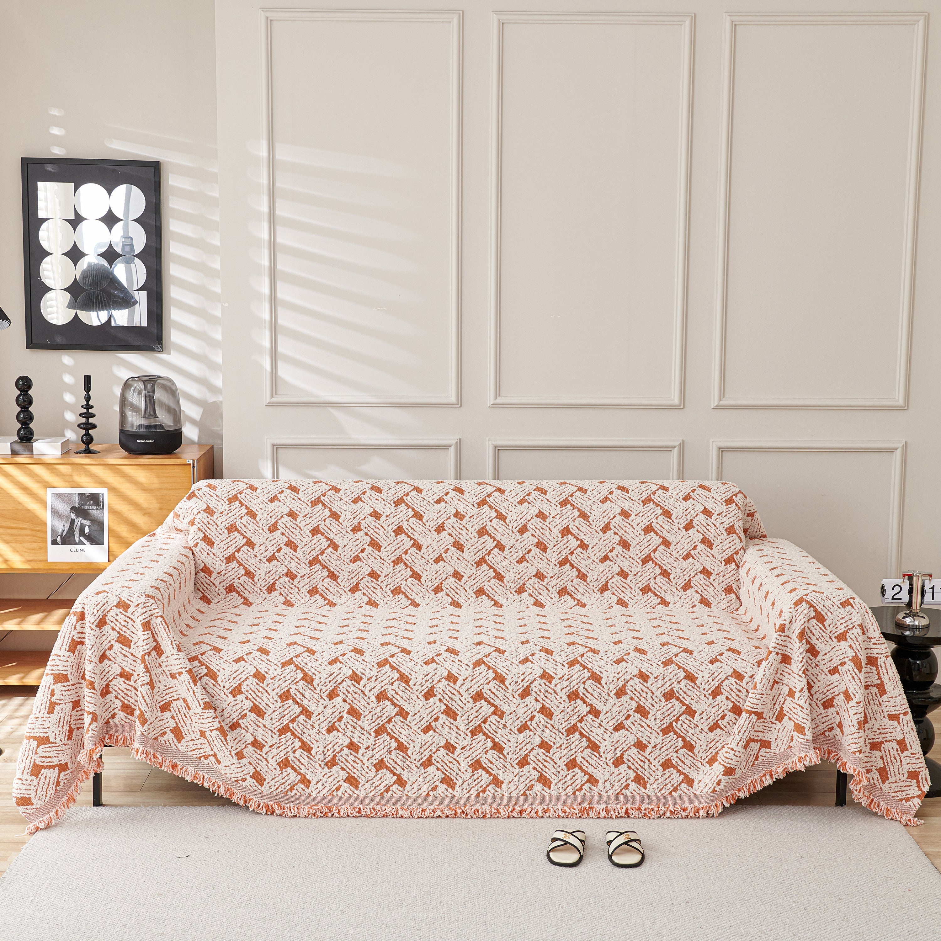 Oversized Reversible Couch Covers Sheet Blanket, L-shape U-shaped Sectional Protector For Cats Dogs