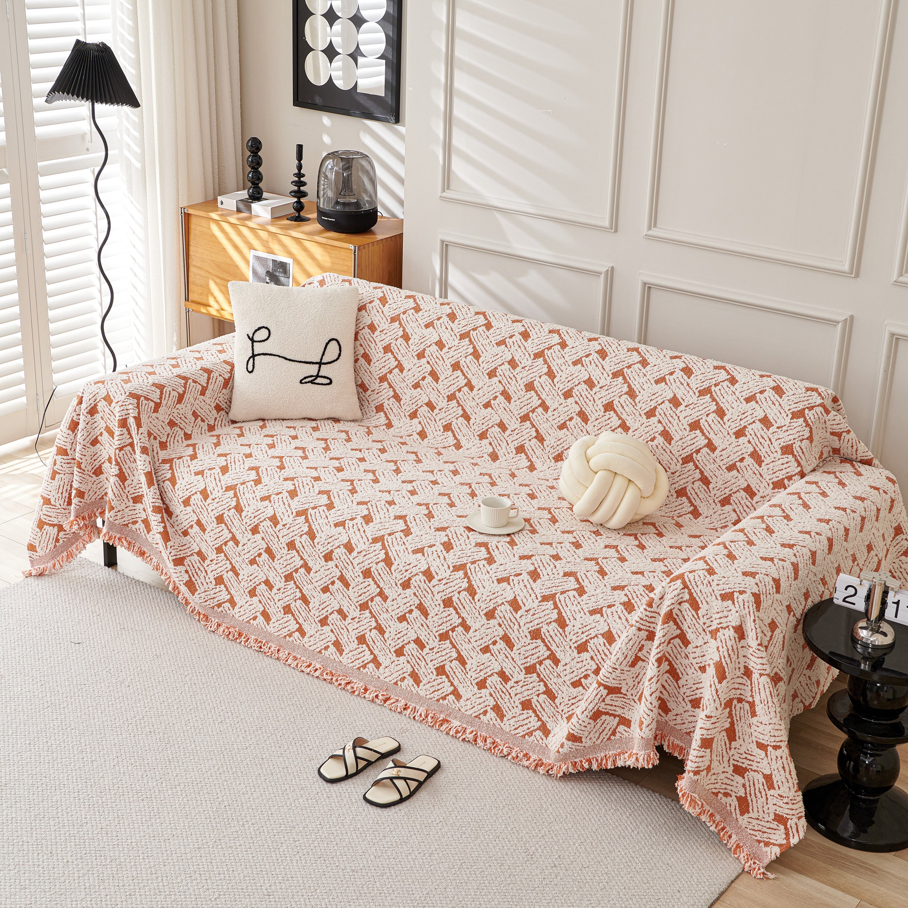 Oversized Reversible Couch Covers Sheet Blanket, L-shape U-shaped Sectional Protector For Cats Dogs
