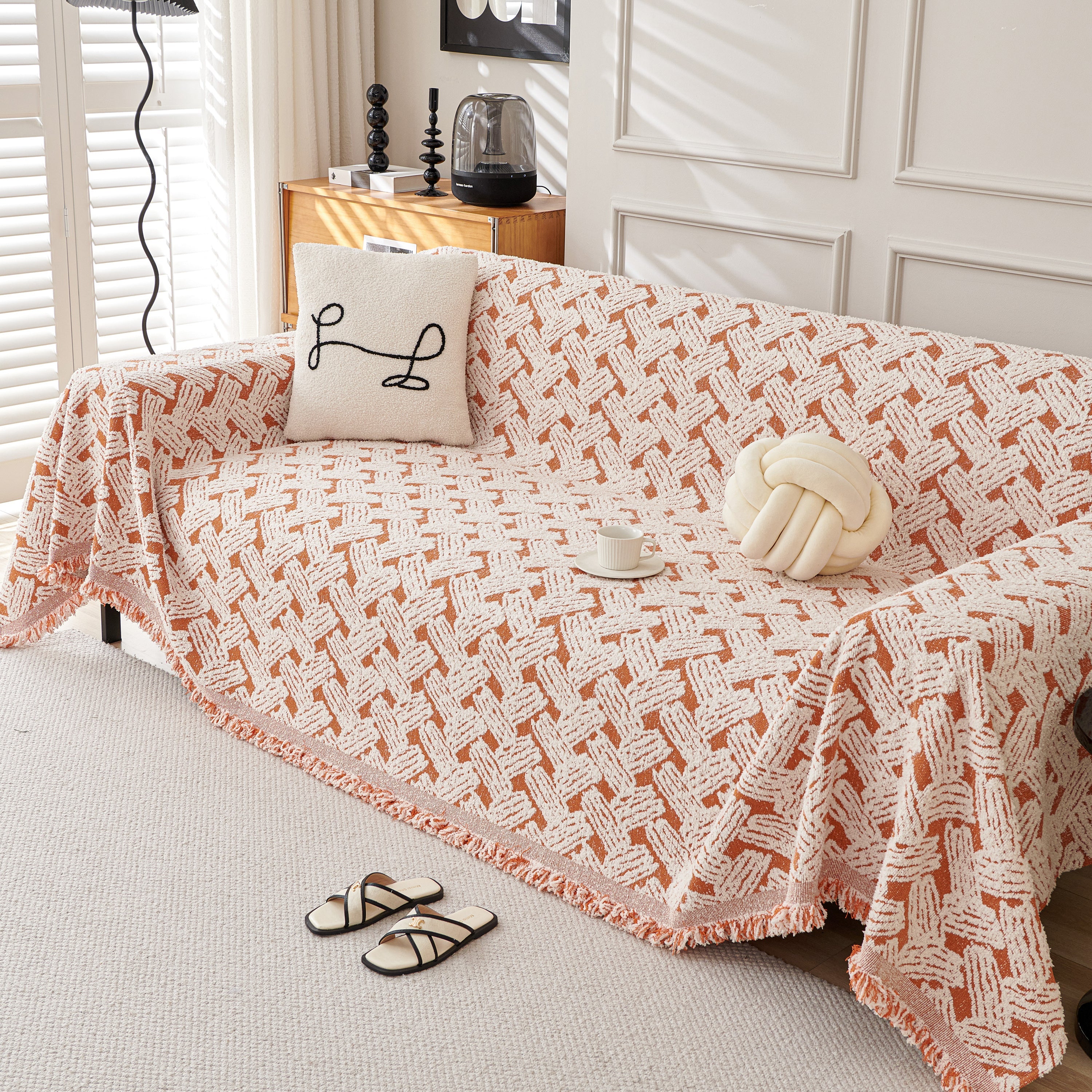 Oversized Reversible Couch Covers Sheet Blanket, L-shape U-shaped Sectional Protector For Cats Dogs