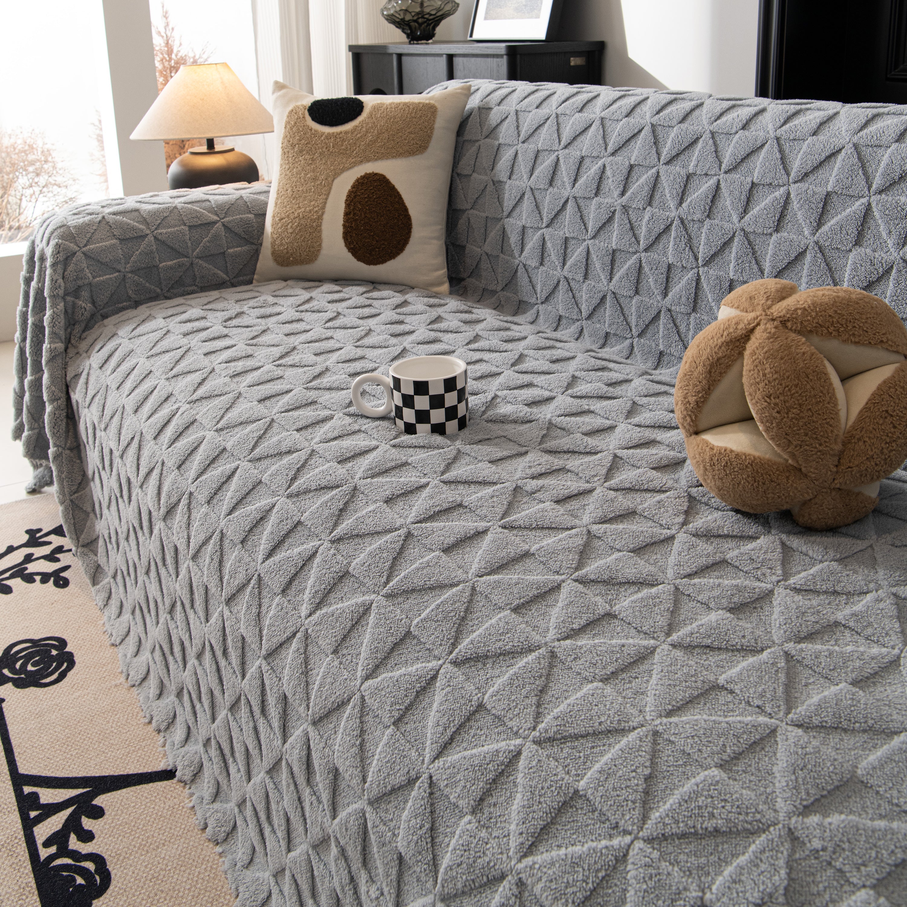 Plush Soft Couch Cover For Sofa And Furniture Lightweight Throw Blankets For Sectional Couch