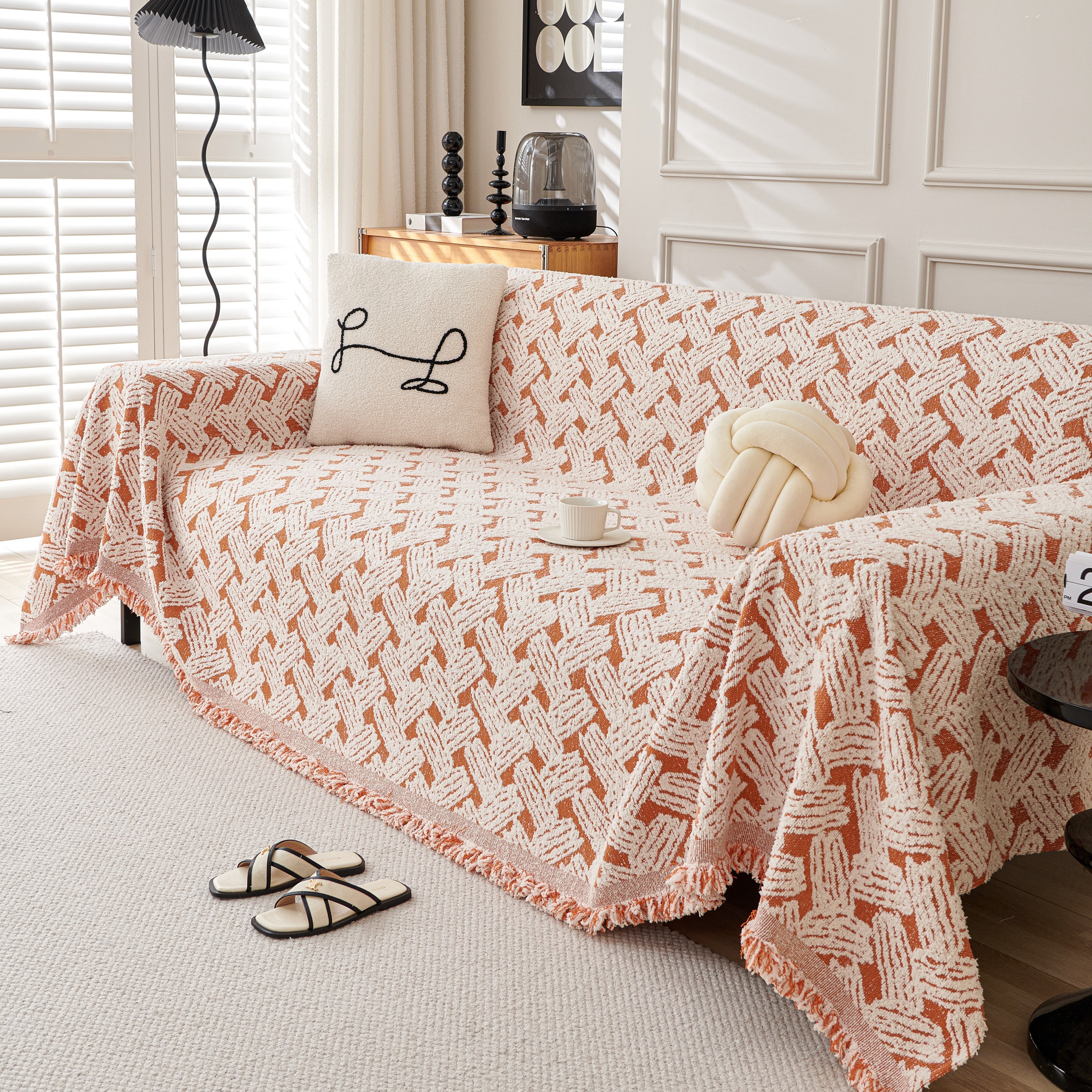 Oversized Reversible Couch Covers Sheet Blanket, L-shape U-shaped Sectional Protector For Cats Dogs