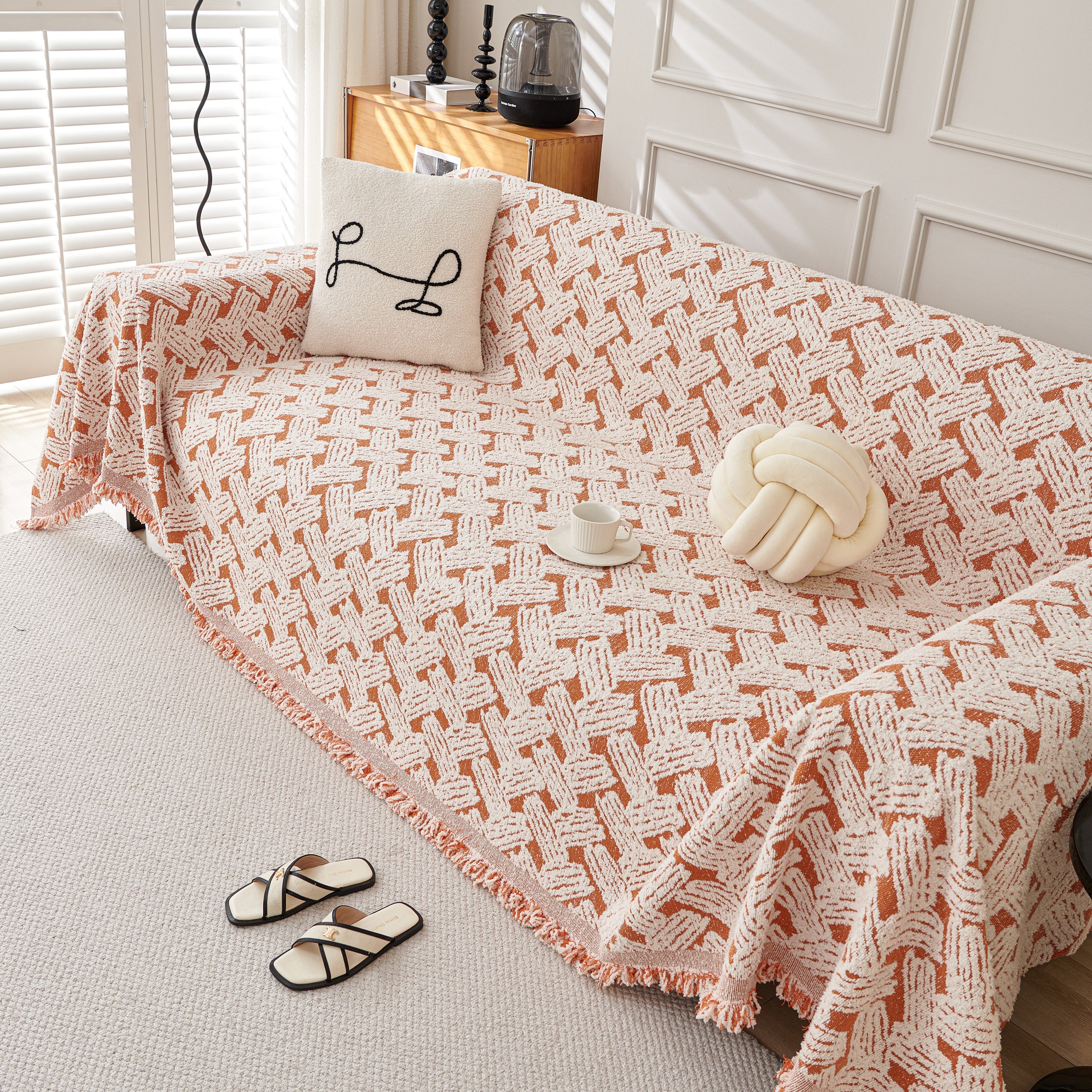 Oversized Reversible Couch Covers Sheet Blanket, L-shape U-shaped Sectional Protector For Cats Dogs