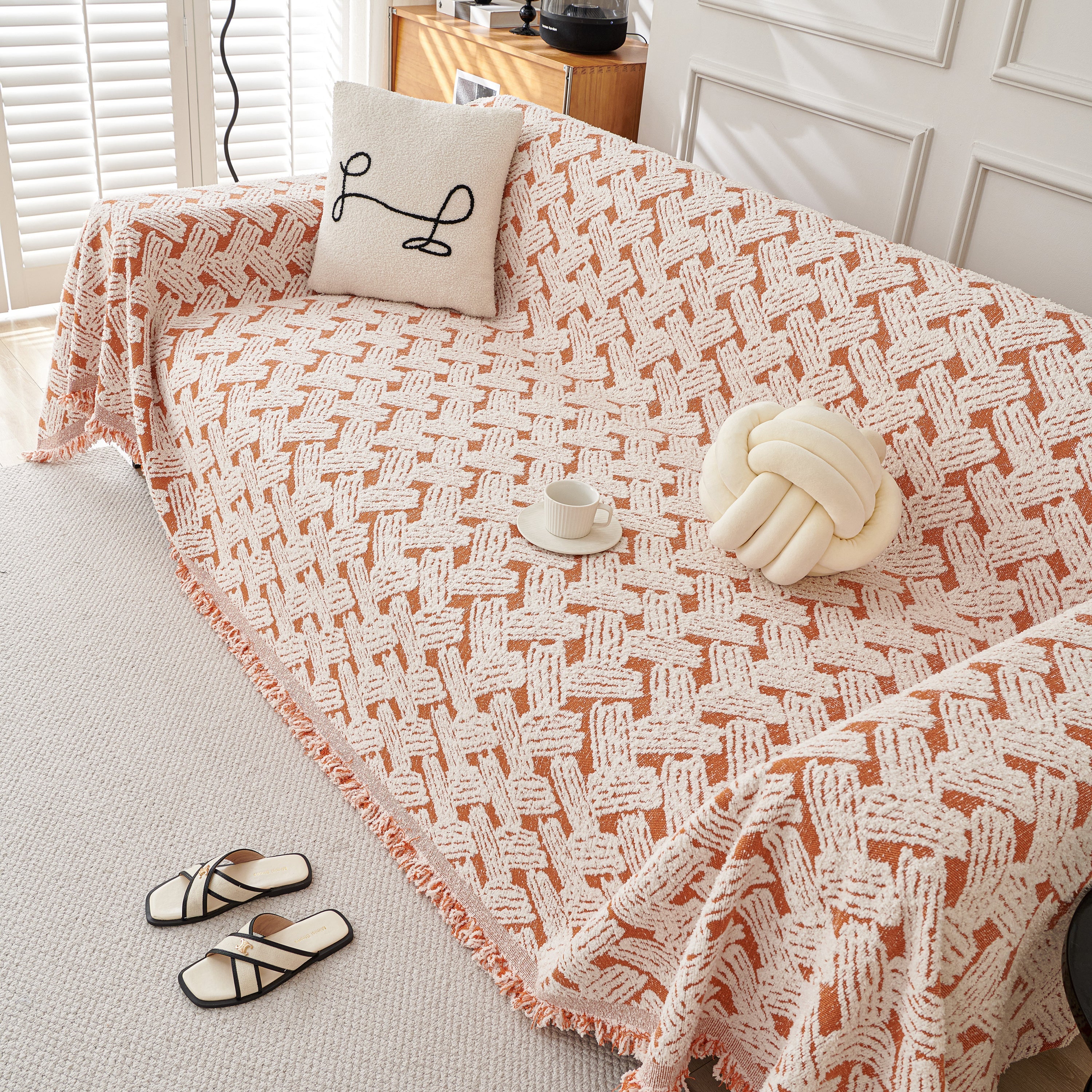 Oversized Reversible Couch Covers Sheet Blanket, L-shape U-shaped Sectional Protector For Cats Dogs