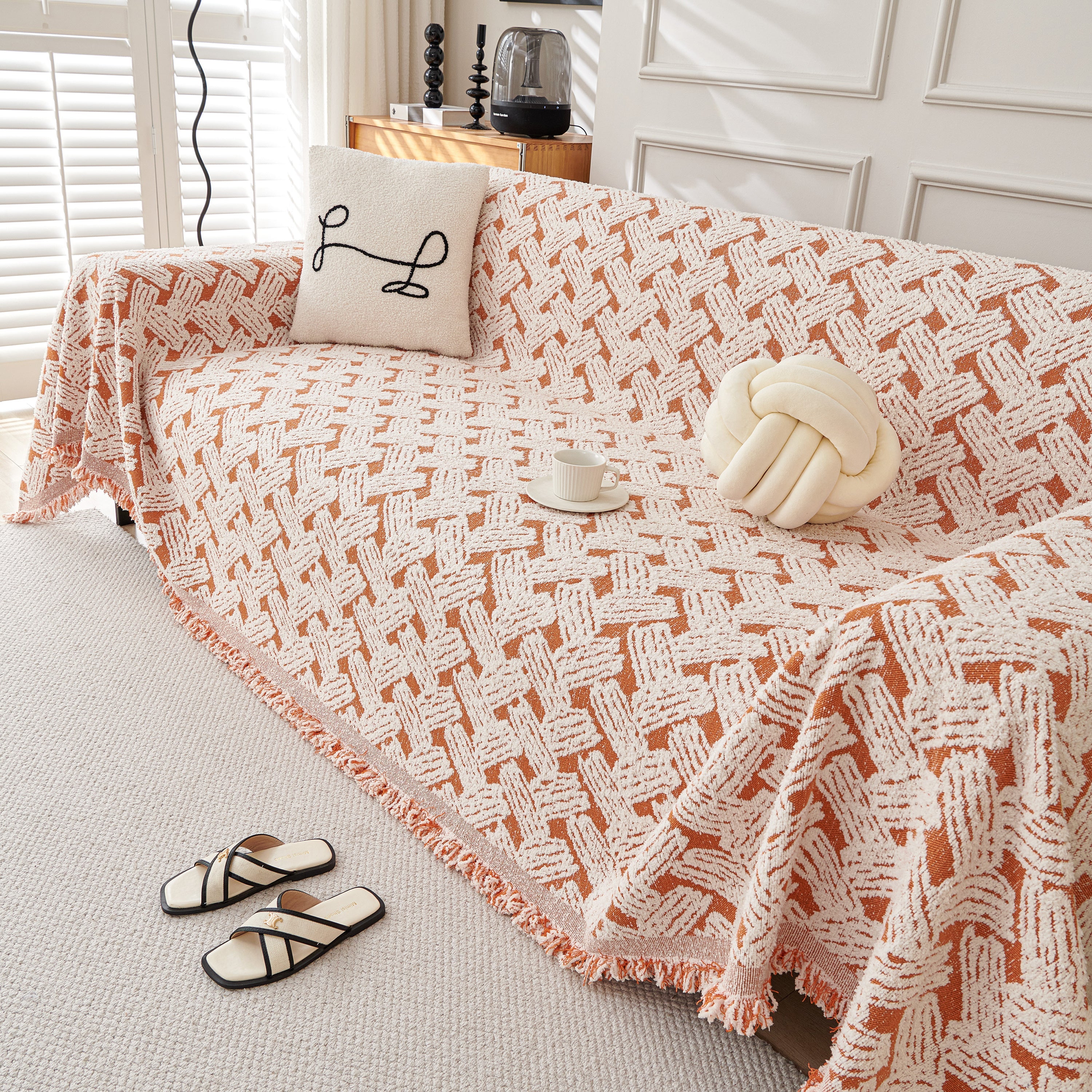 Oversized Reversible Couch Covers Sheet Blanket, L-shape U-shaped Sectional Protector For Cats Dogs