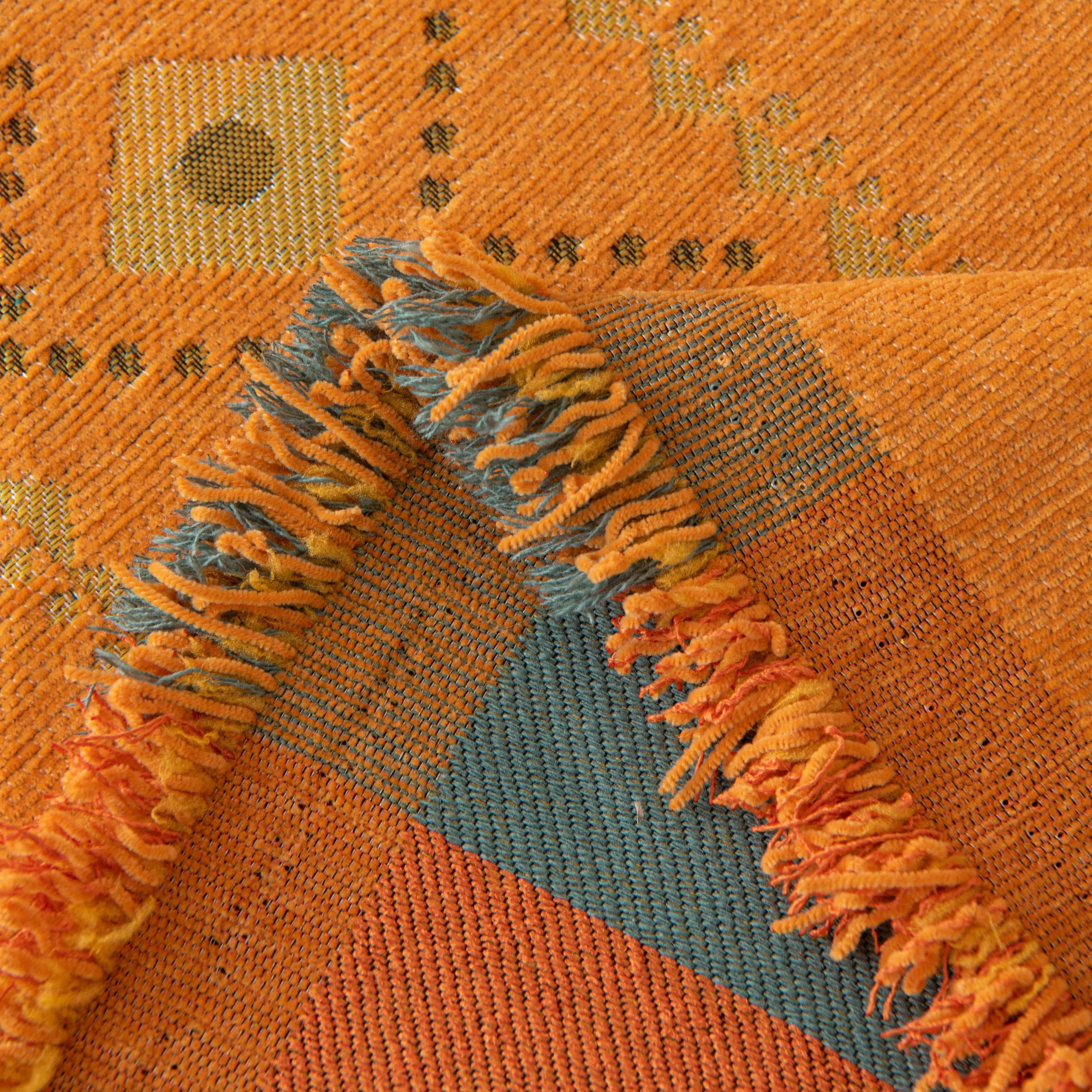 Bohemian Geometric Sofa Throw Cover, Cozy & Protective Ethnic-inspired Couch Cover