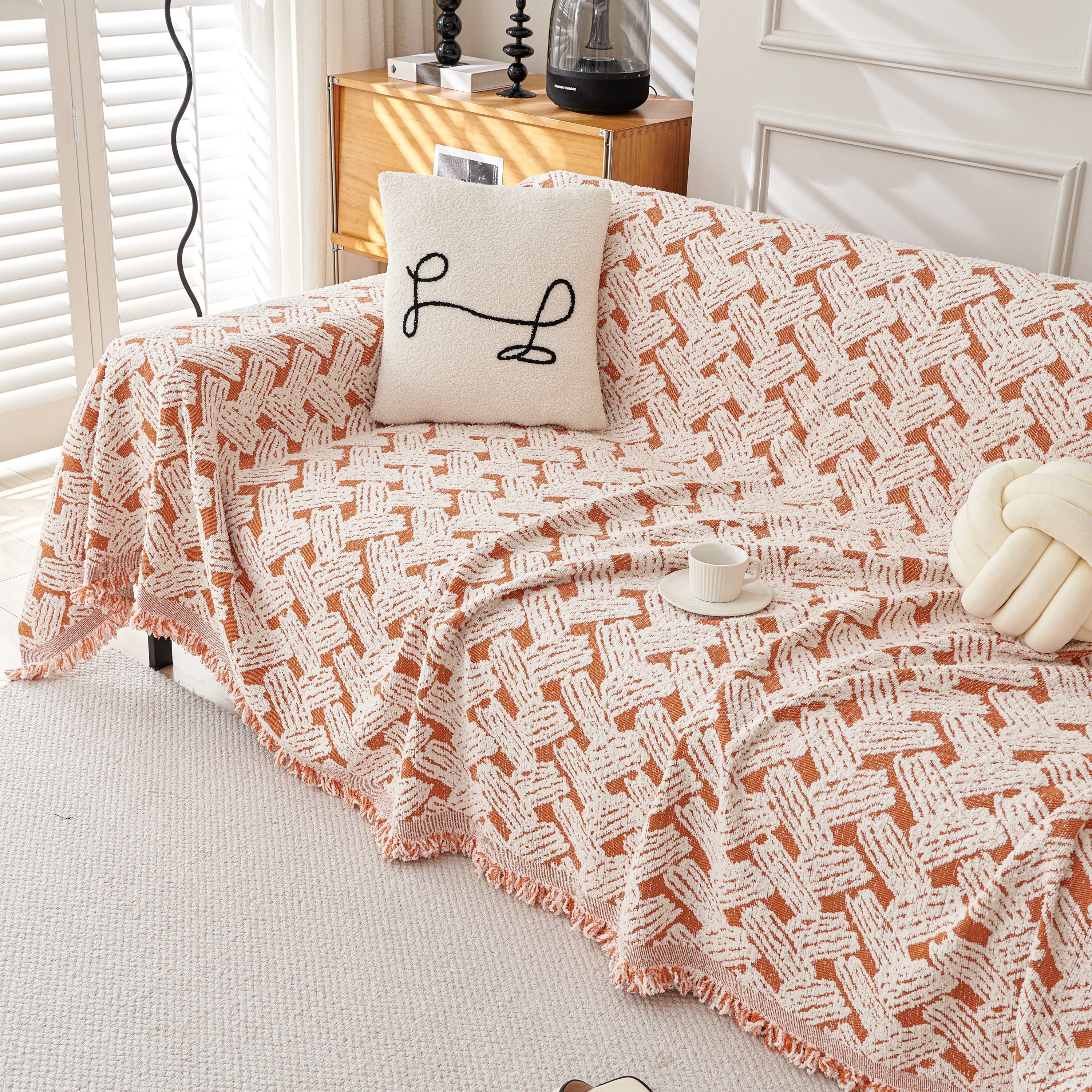 Oversized Reversible Couch Covers Sheet Blanket, L-shape U-shaped Sectional Protector For Cats Dogs