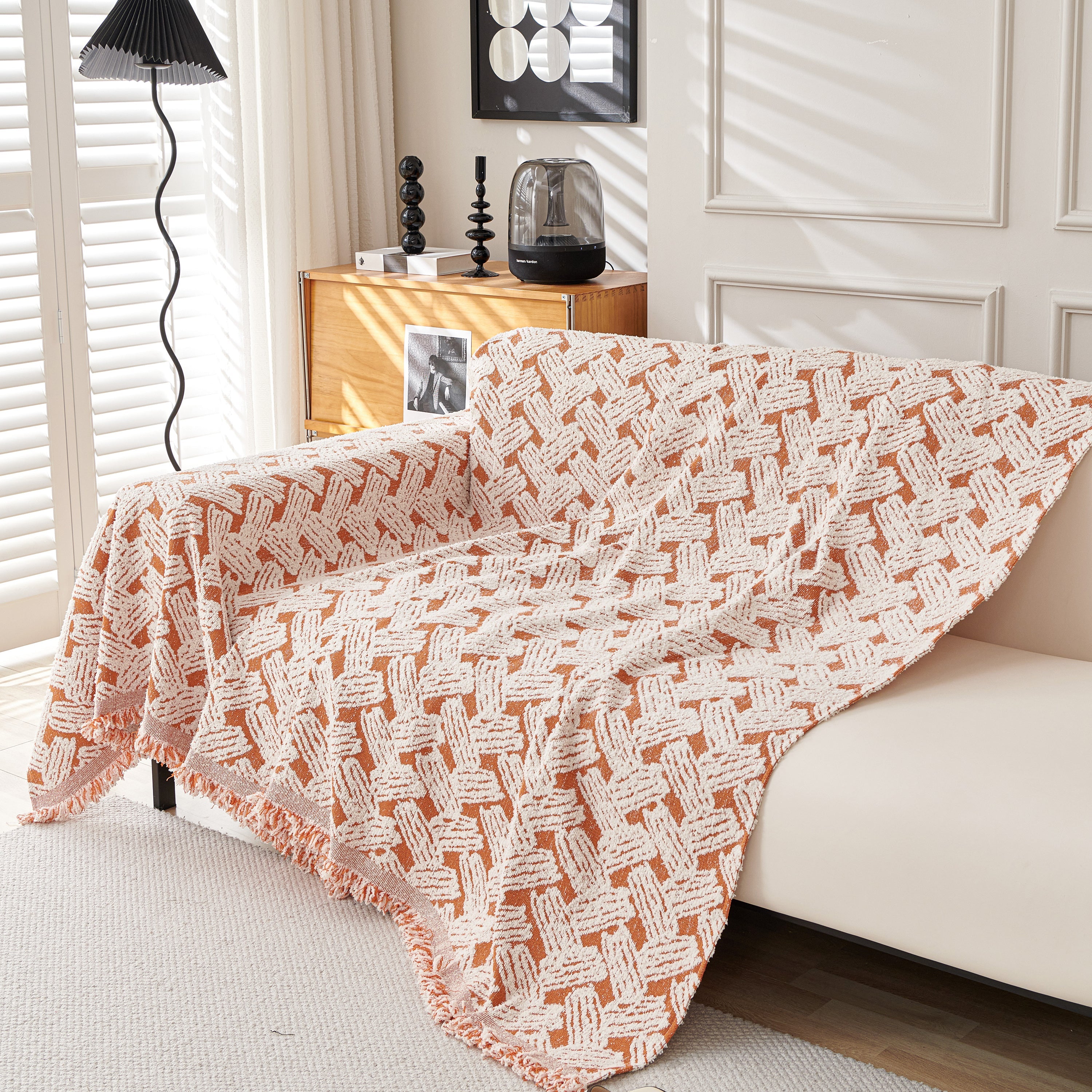 Oversized Reversible Couch Covers Sheet Blanket, L-shape U-shaped Sectional Protector For Cats Dogs