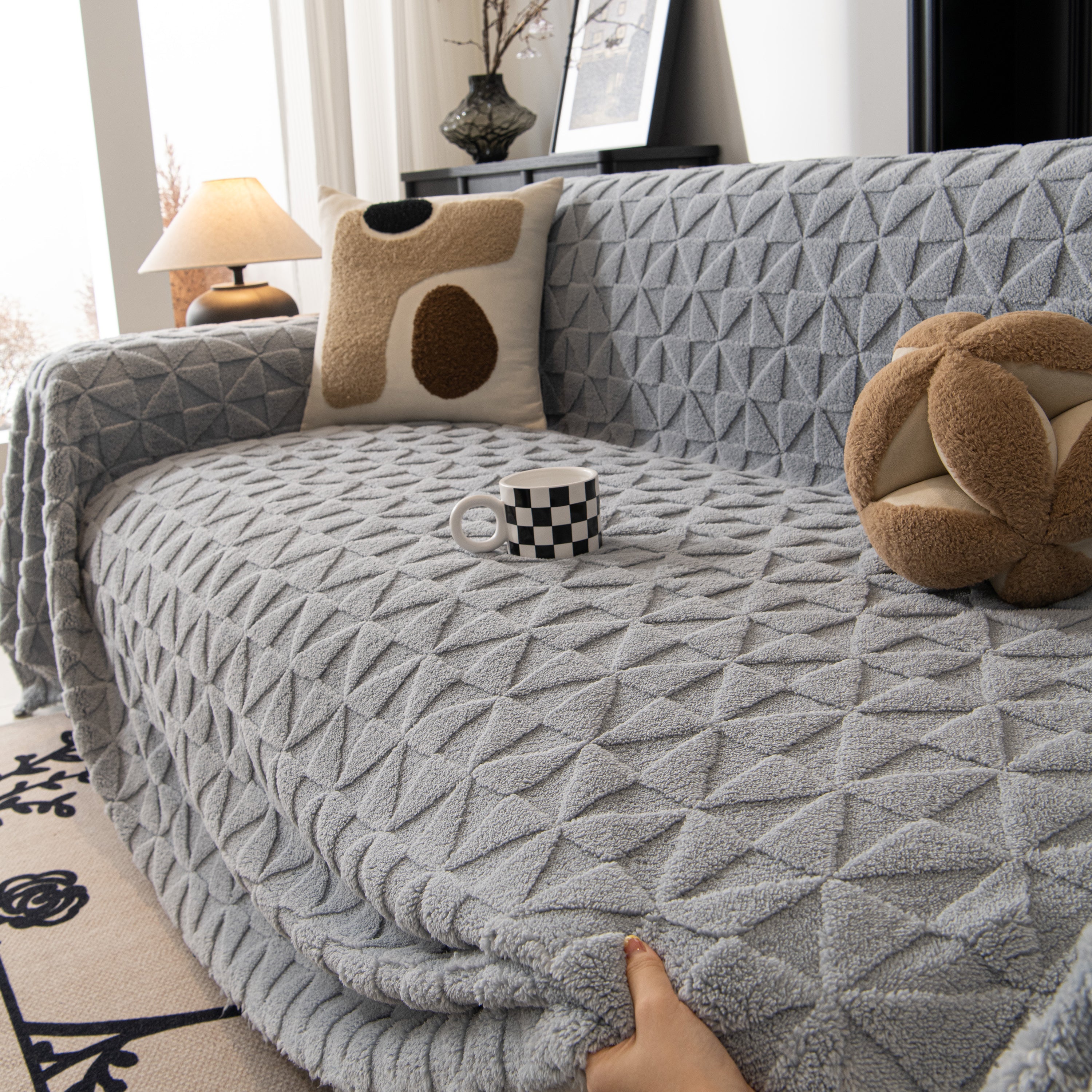 Plush Soft Couch Cover For Sofa And Furniture Lightweight Throw Blankets For Sectional Couch