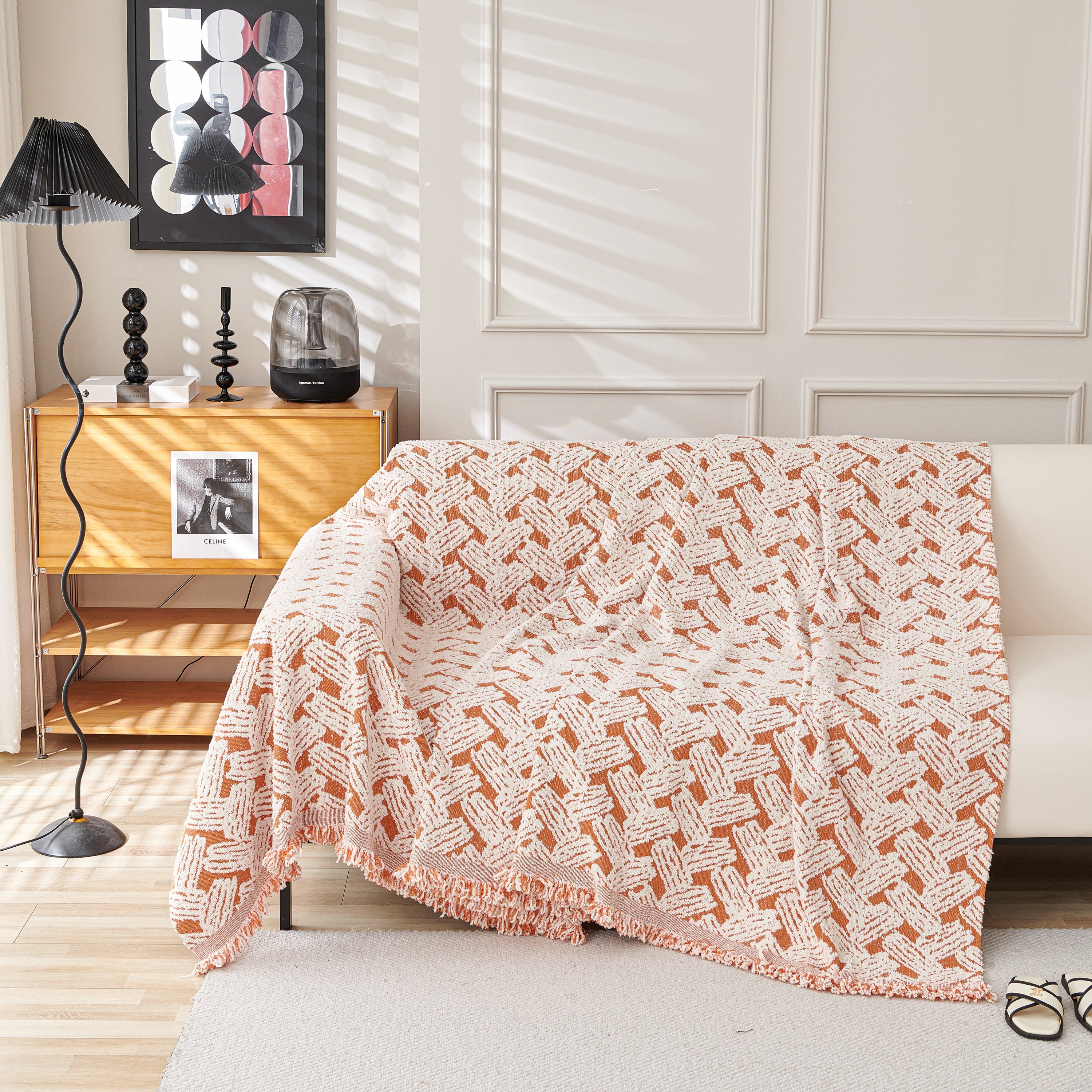 Oversized Reversible Couch Covers Sheet Blanket, L-shape U-shaped Sectional Protector For Cats Dogs