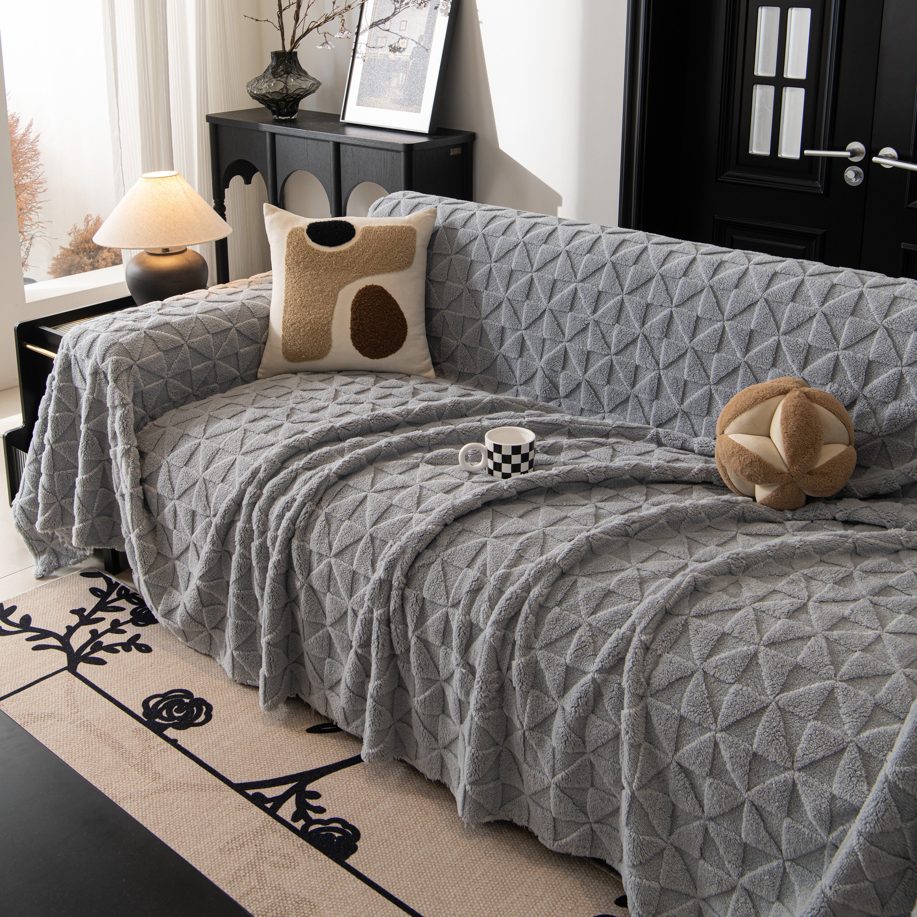 Plush Soft Couch Cover For Sofa And Furniture Lightweight Throw Blankets For Sectional Couch