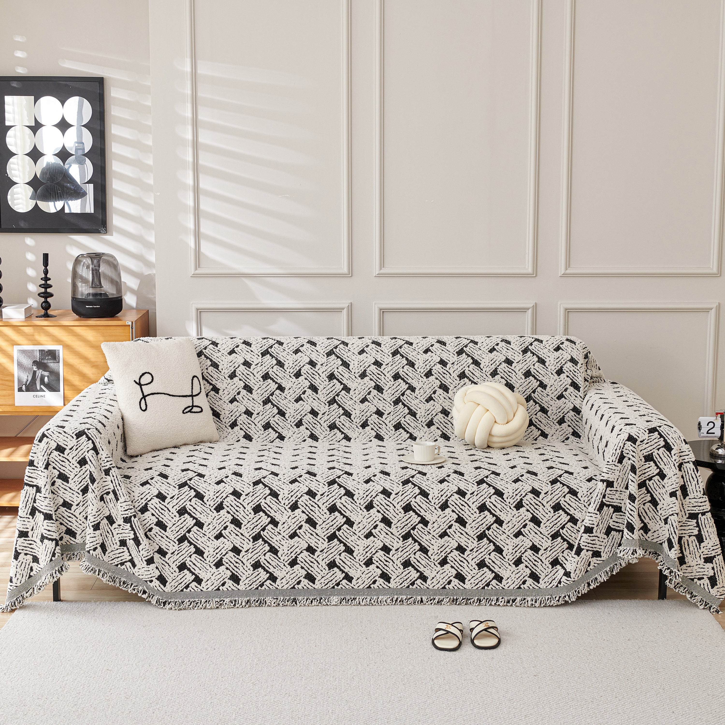 Oversized Reversible Couch Covers Sheet Blanket, L-shape U-shaped Sectional Protector For Cats Dogs