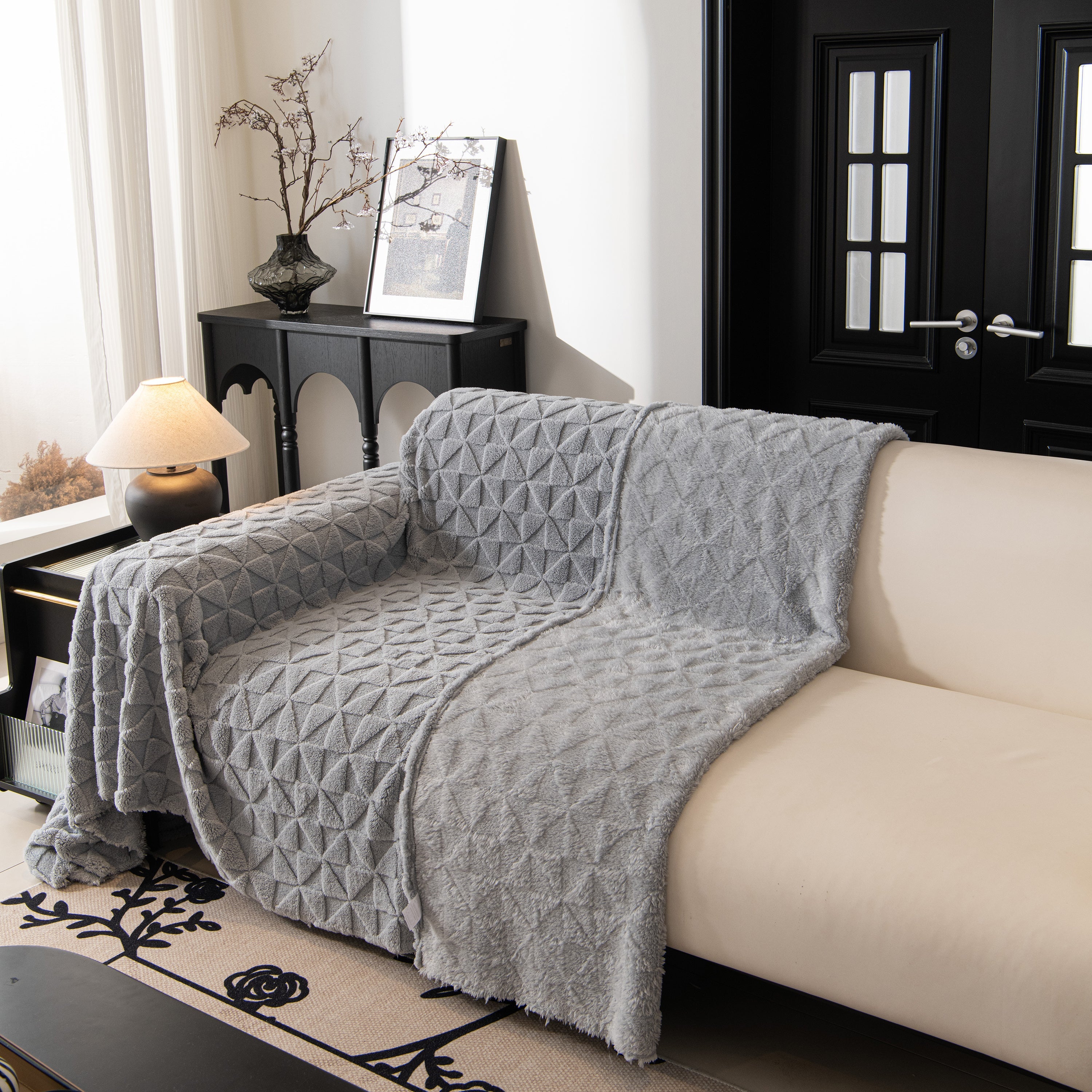 Plush Soft Couch Cover For Sofa And Furniture Lightweight Throw Blankets For Sectional Couch