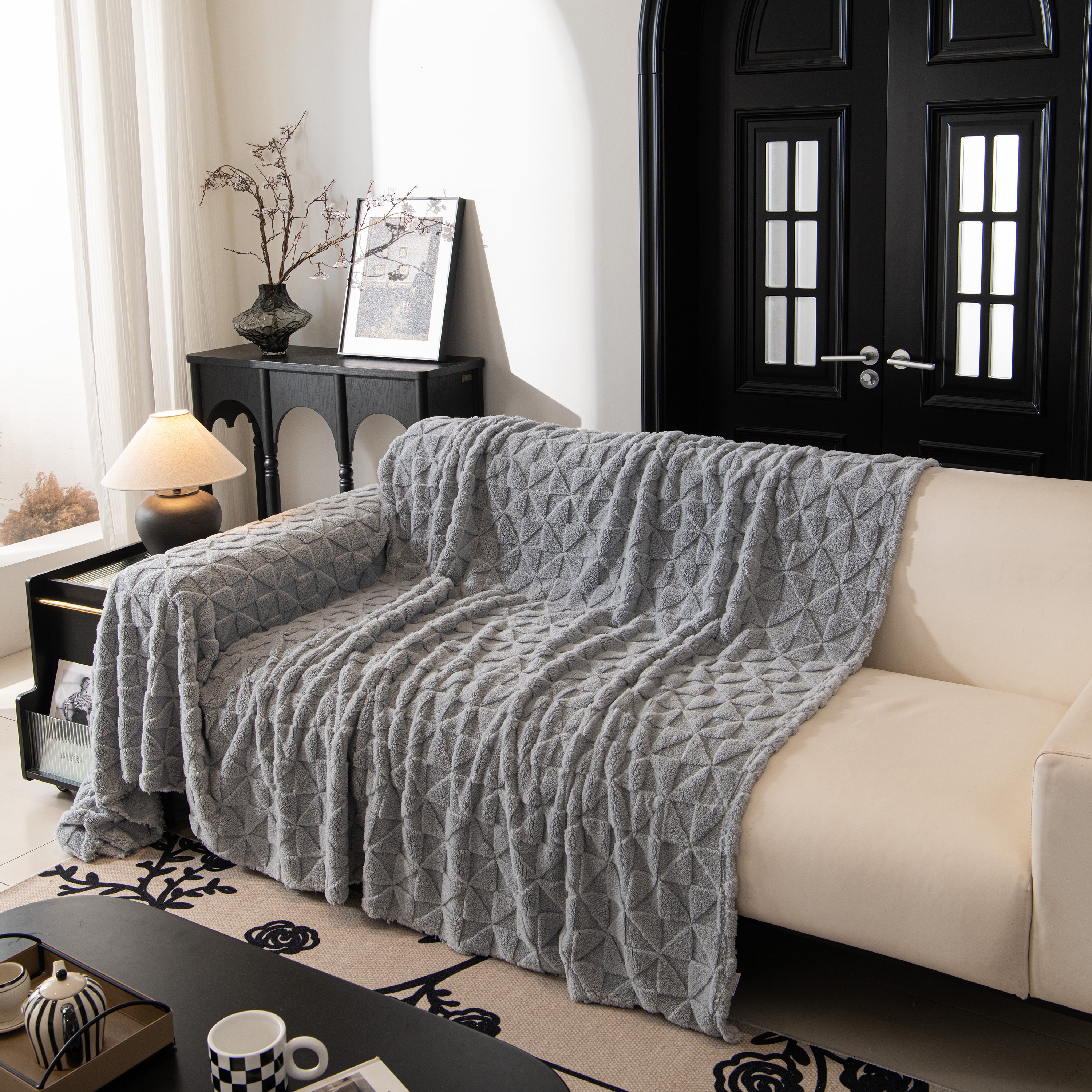 Plush Soft Couch Cover For Sofa And Furniture Lightweight Throw Blankets For Sectional Couch