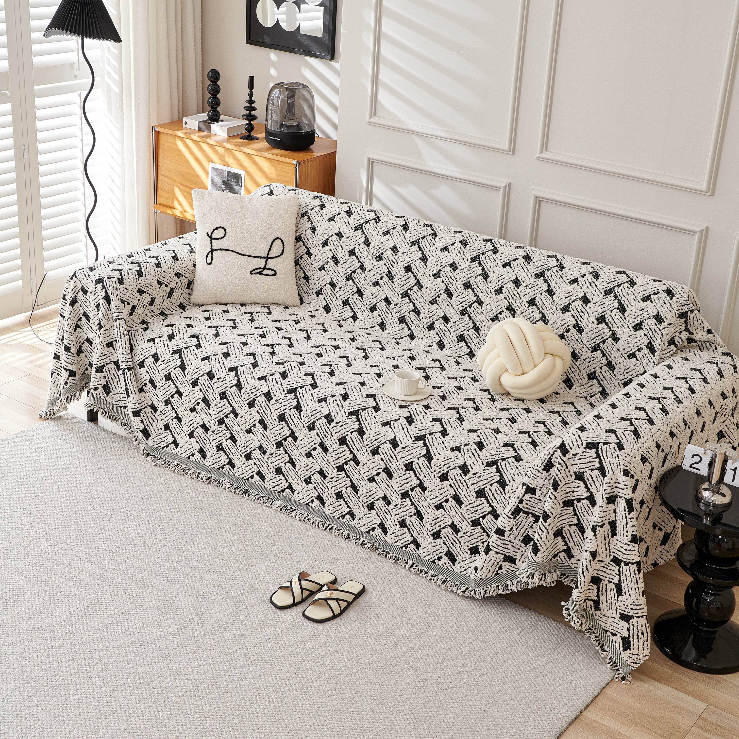 Oversized Reversible Couch Covers Sheet Blanket, L-shape U-shaped Sectional Protector For Cats Dogs