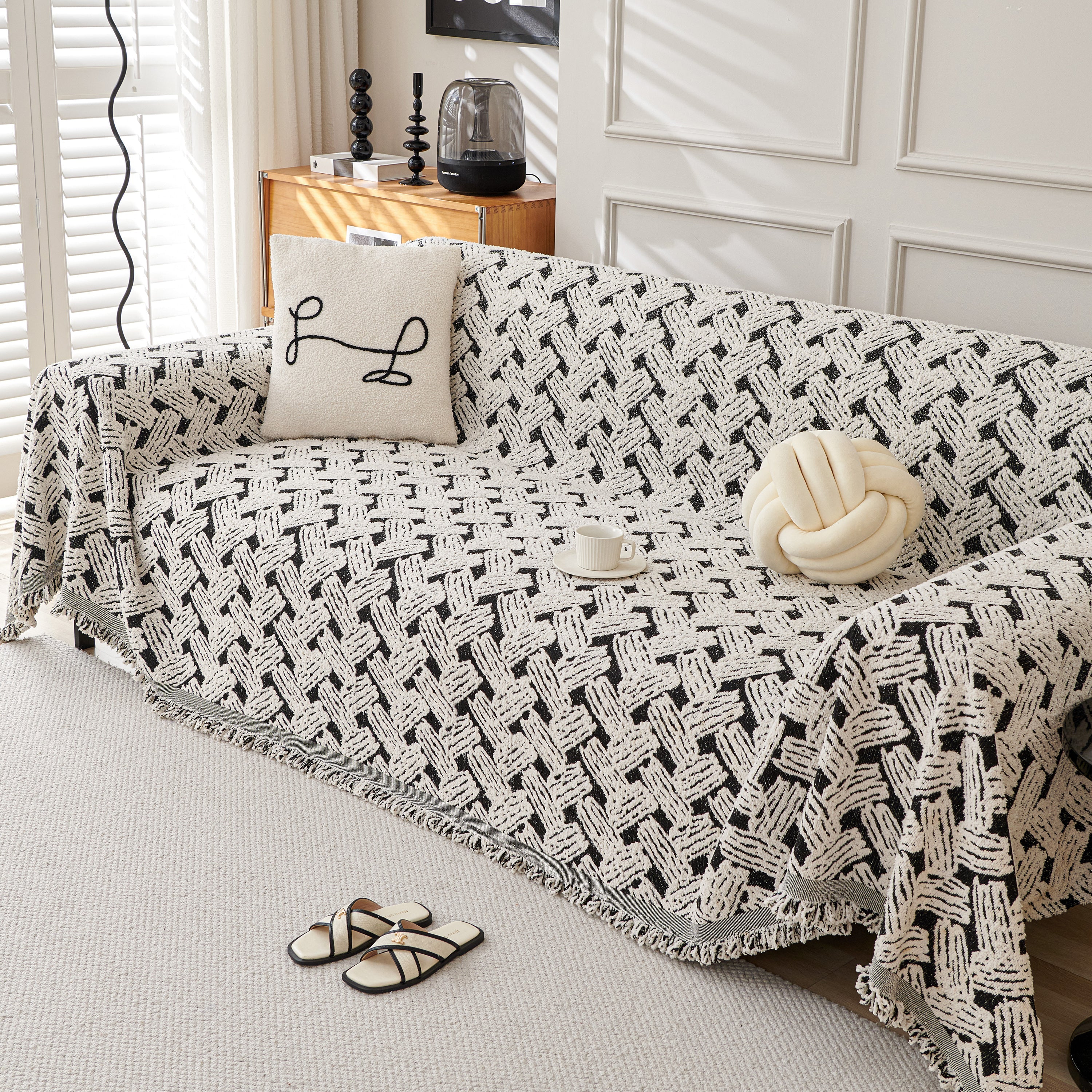Oversized Reversible Couch Covers Sheet Blanket, L-shape U-shaped Sectional Protector For Cats Dogs