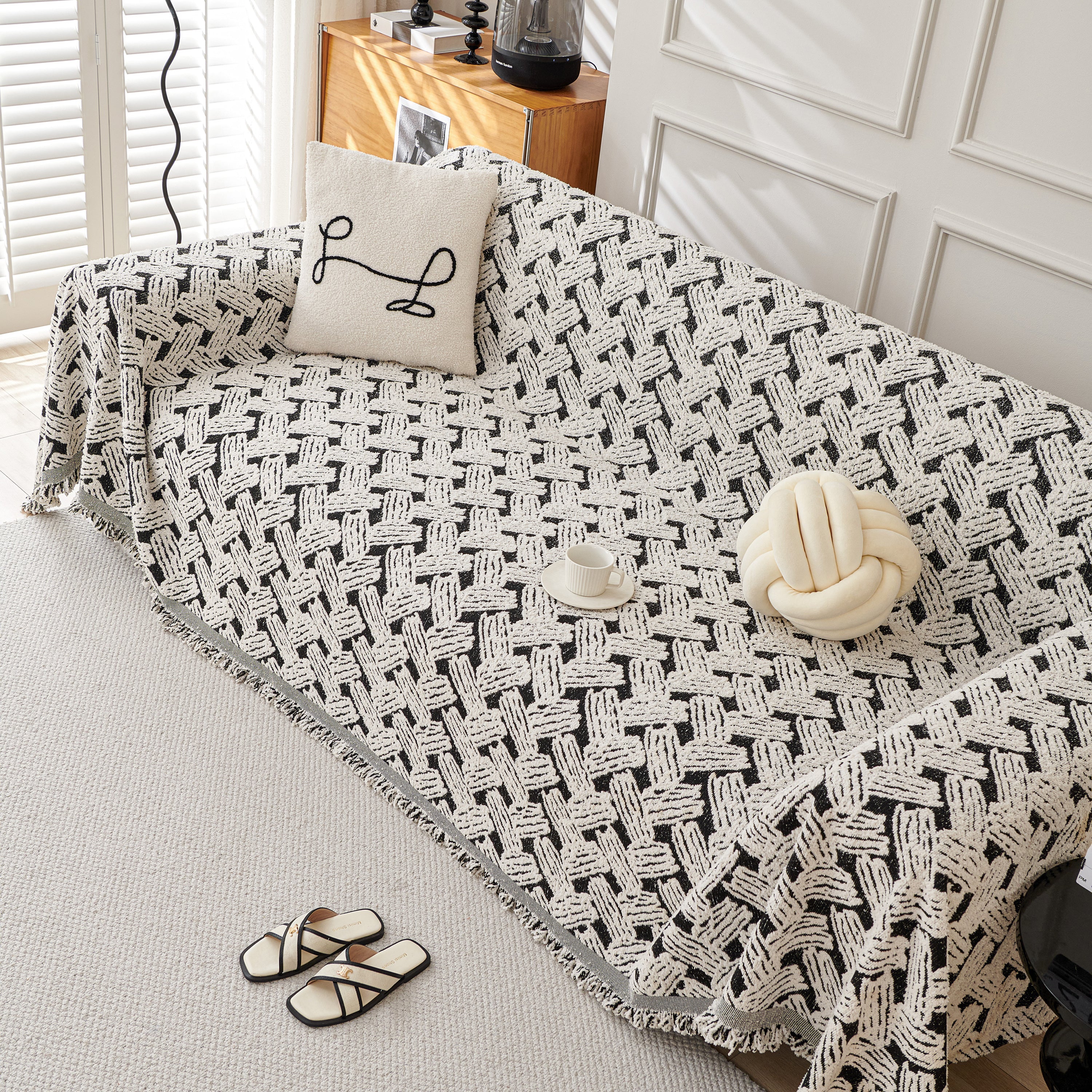 Oversized Reversible Couch Covers Sheet Blanket, L-shape U-shaped Sectional Protector For Cats Dogs