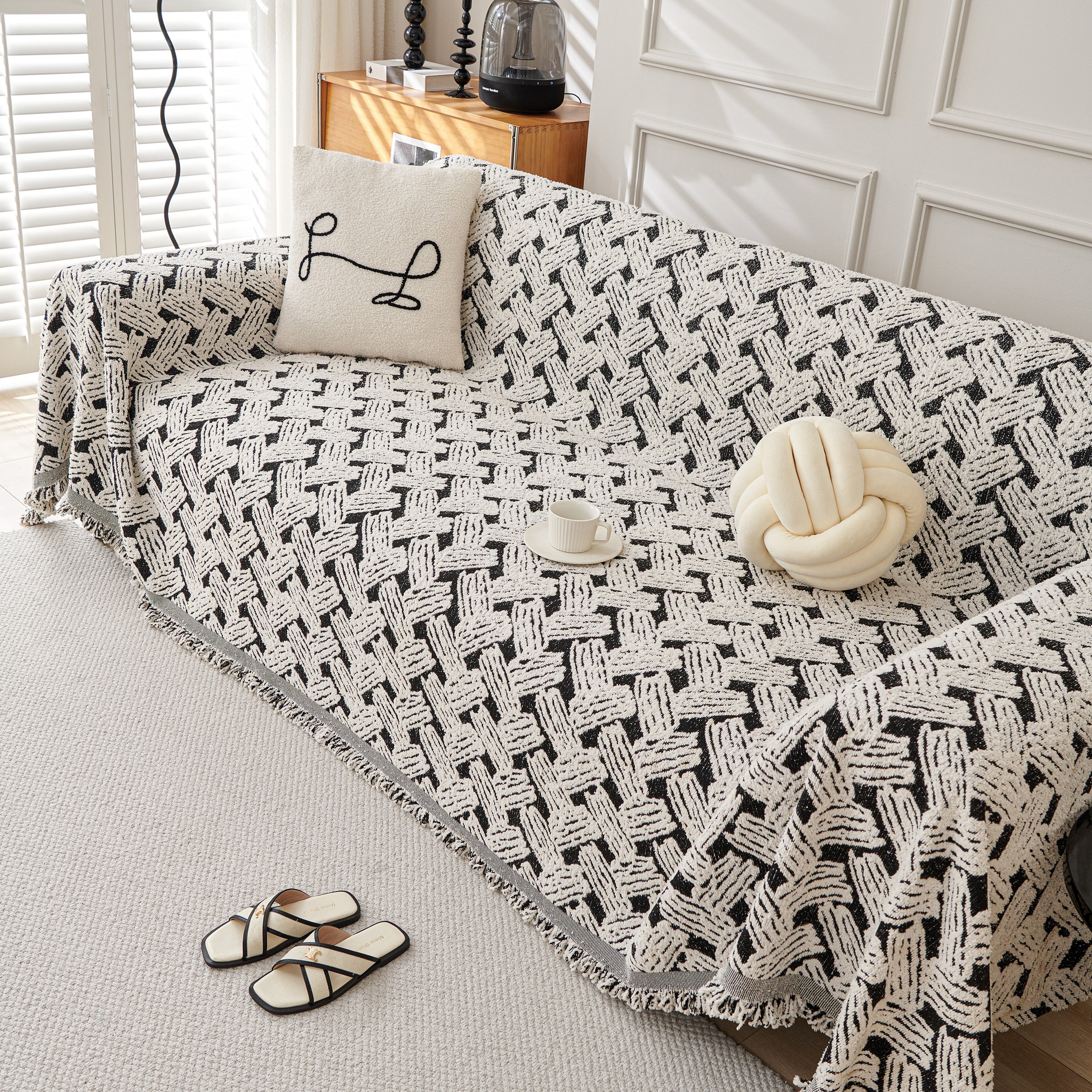 Oversized Reversible Couch Covers Sheet Blanket, L-shape U-shaped Sectional Protector For Cats Dogs