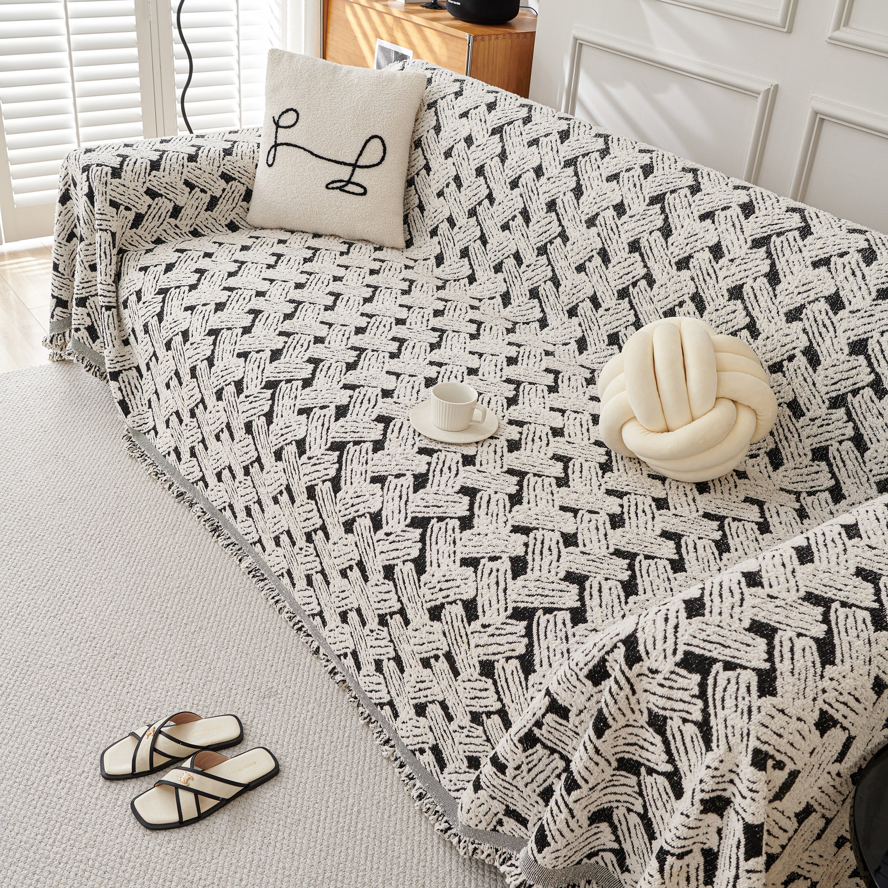 Oversized Reversible Couch Covers Sheet Blanket, L-shape U-shaped Sectional Protector For Cats Dogs