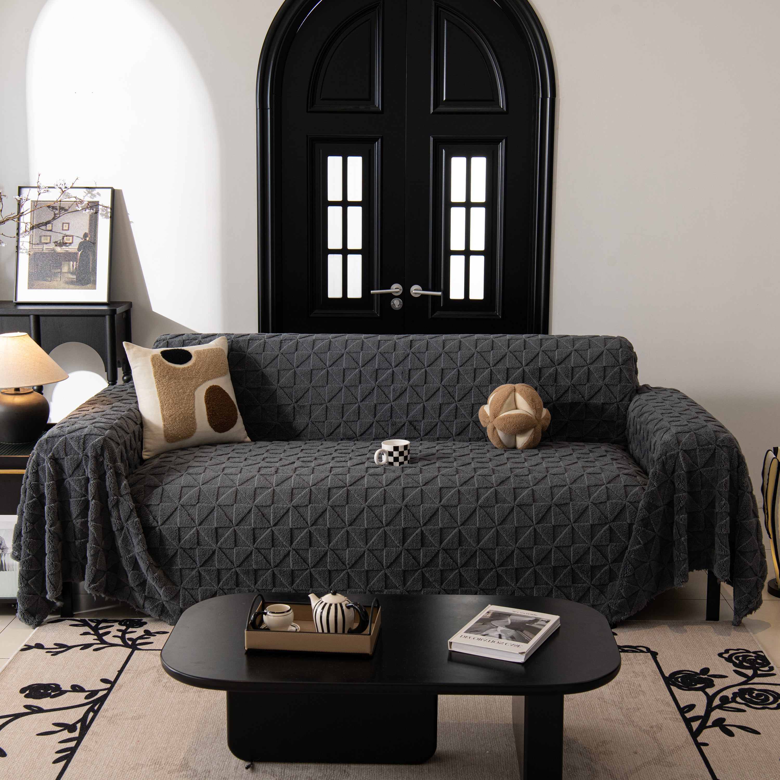 Plush Soft Couch Cover For Sofa And Furniture Lightweight Throw Blankets For Sectional Couch
