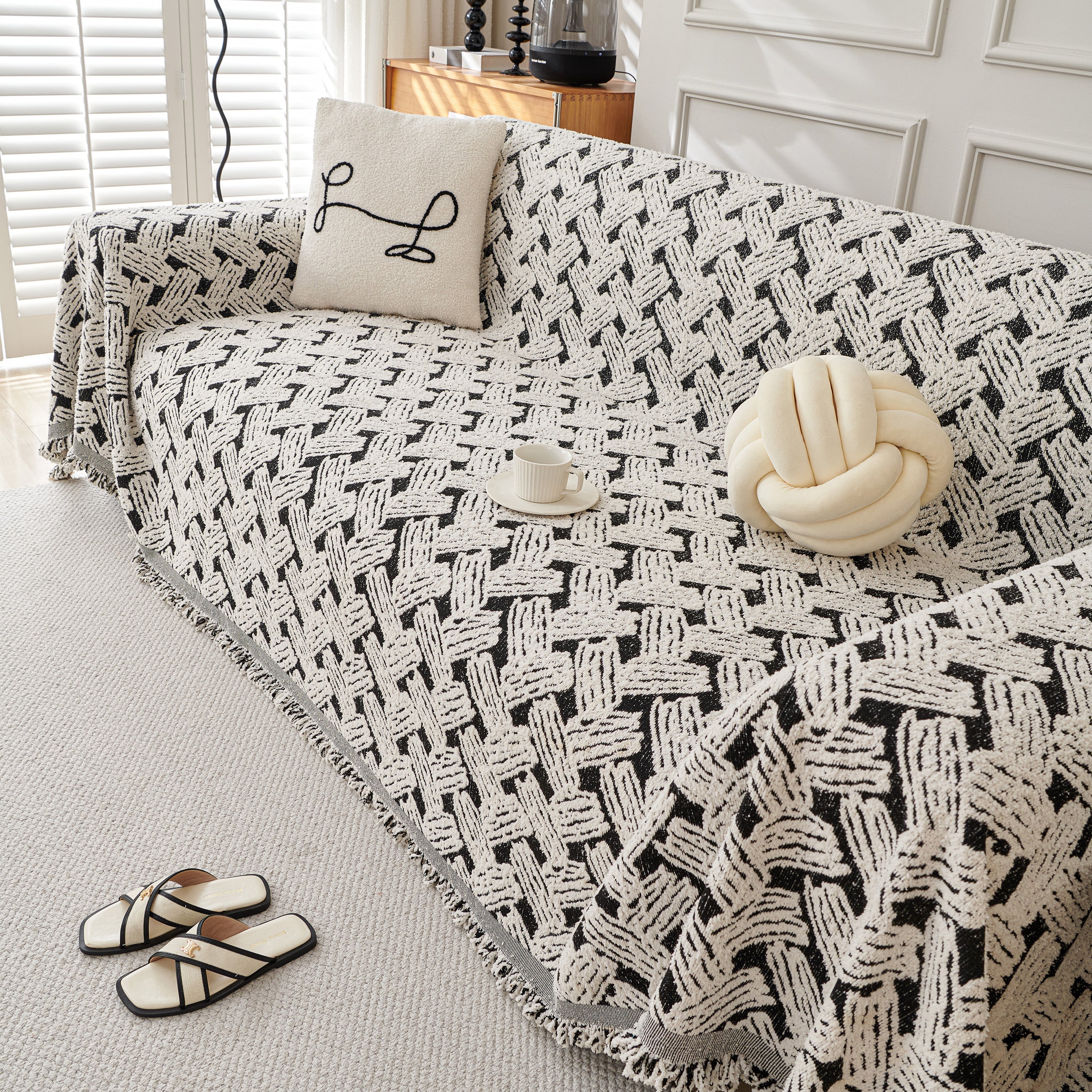 Oversized Reversible Couch Covers Sheet Blanket, L-shape U-shaped Sectional Protector For Cats Dogs