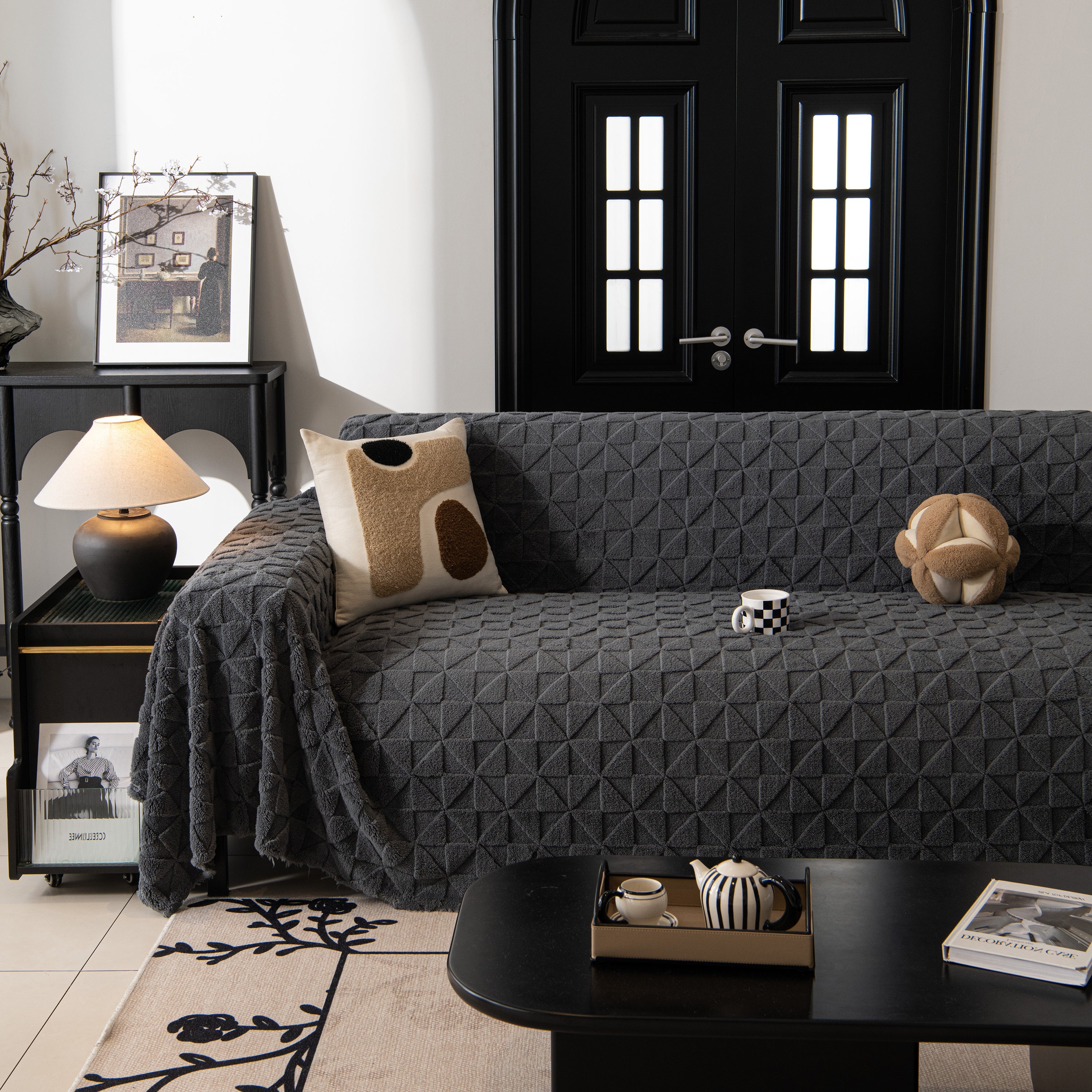 Plush Soft Couch Cover For Sofa And Furniture Lightweight Throw Blankets For Sectional Couch
