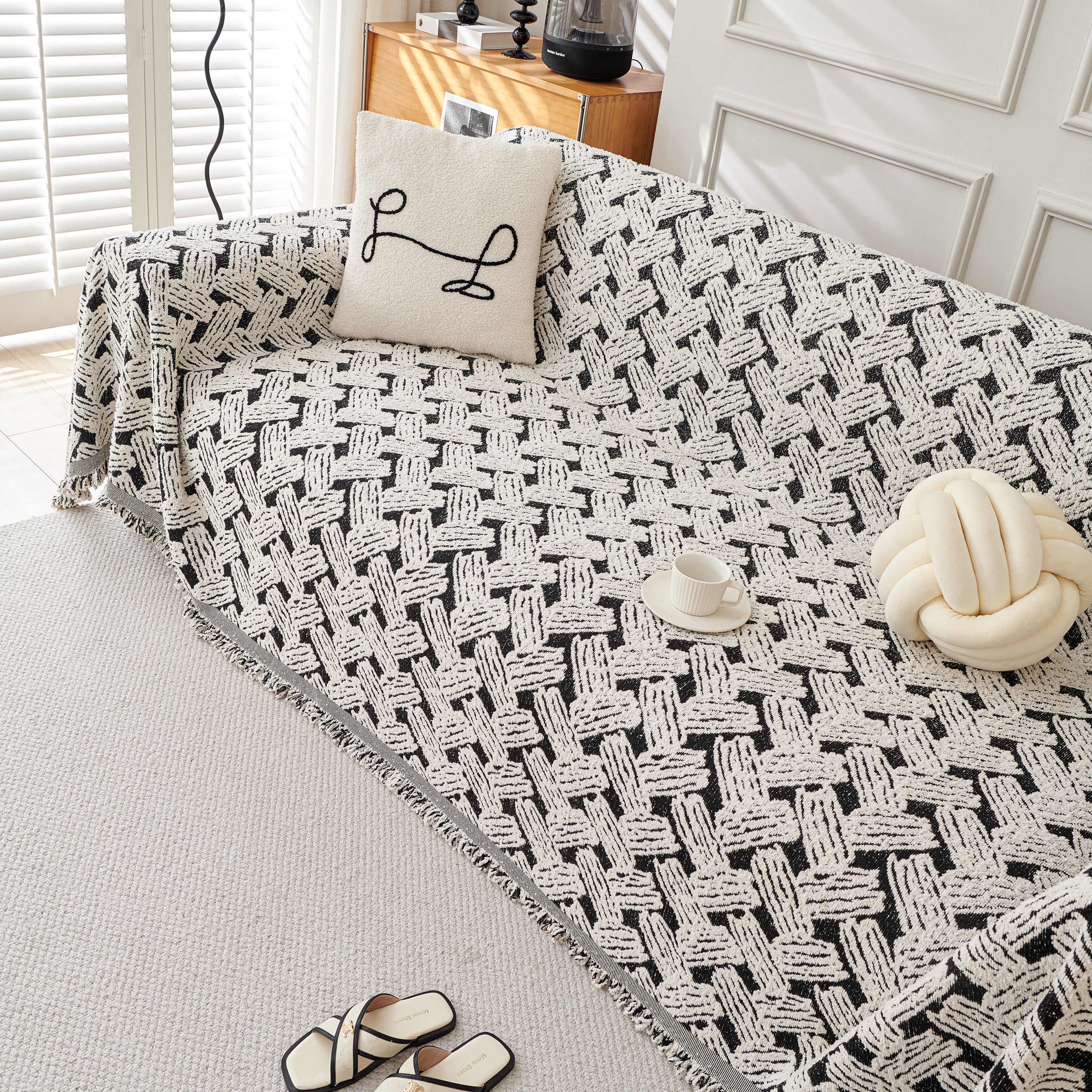 Oversized Reversible Couch Covers Sheet Blanket, L-shape U-shaped Sectional Protector For Cats Dogs